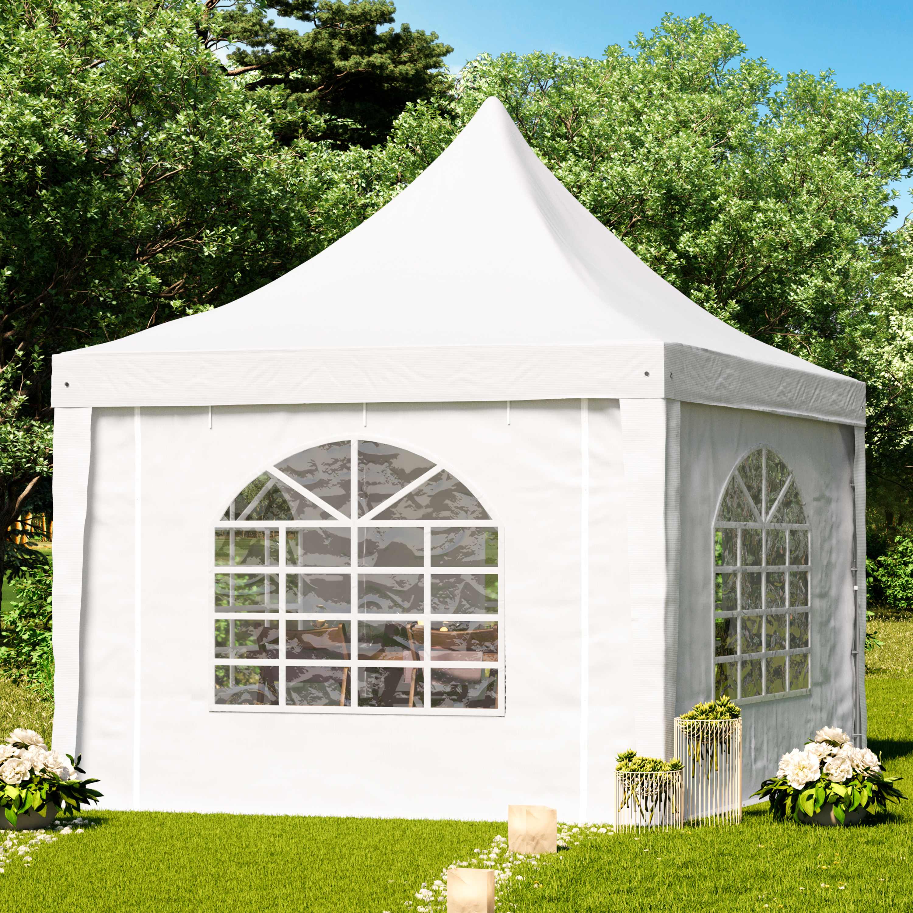 3x3m Pergola fehér PVC 700