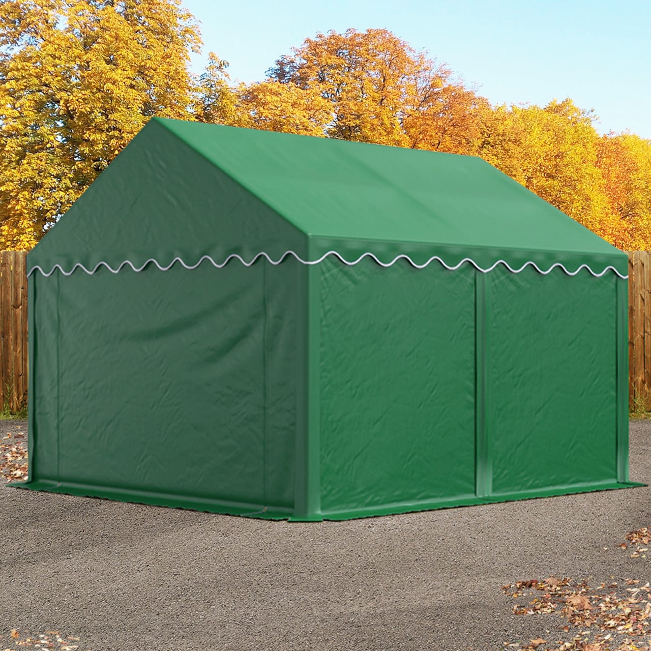 3x4m Namiot Magazynowy ciemnozielony PVC 800 Namiot Przemysłowy