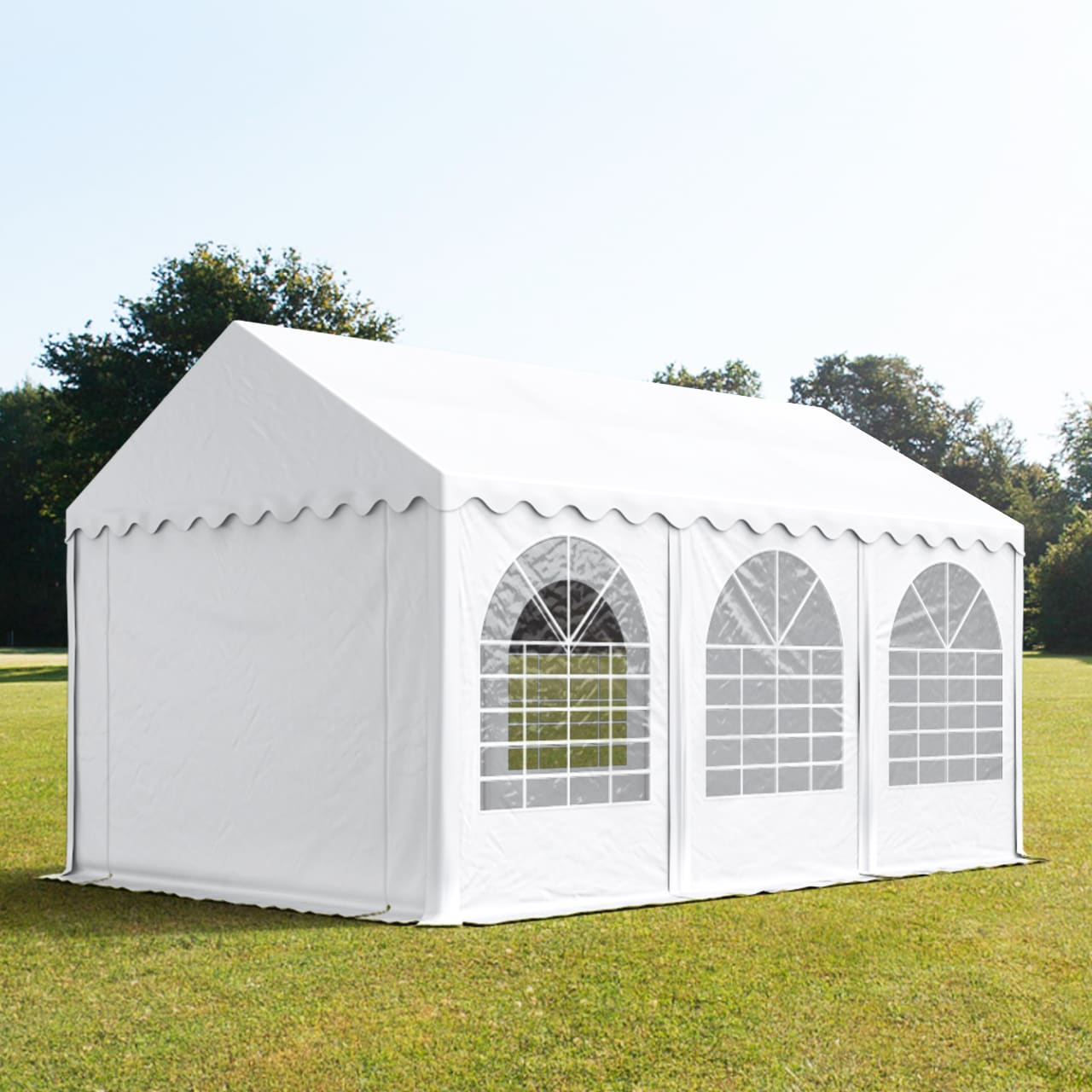 4x6m Tente de réception blanc PVC 800 Barnum, Chapiteau