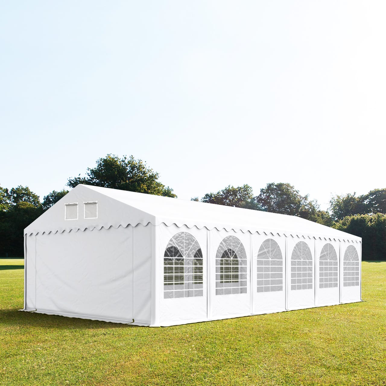 5x12m Marquee white PVC 800 PRO party tent, event shelter