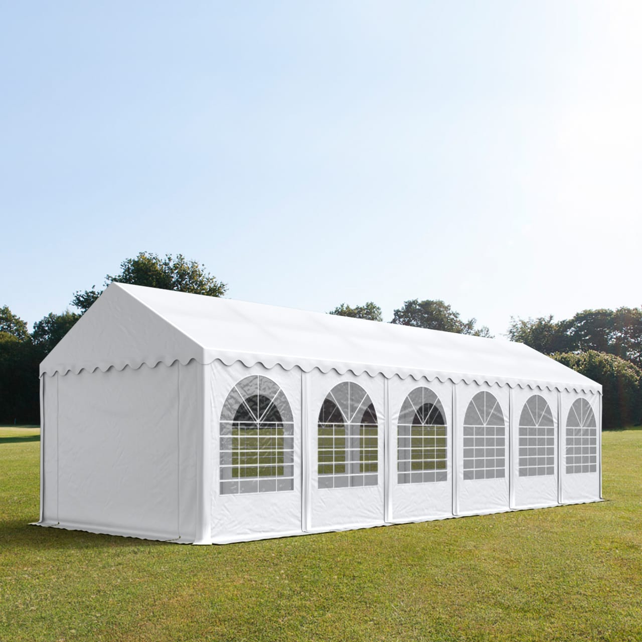 3x12m Marquee white PVC 1400 PRO party tent, event shelter