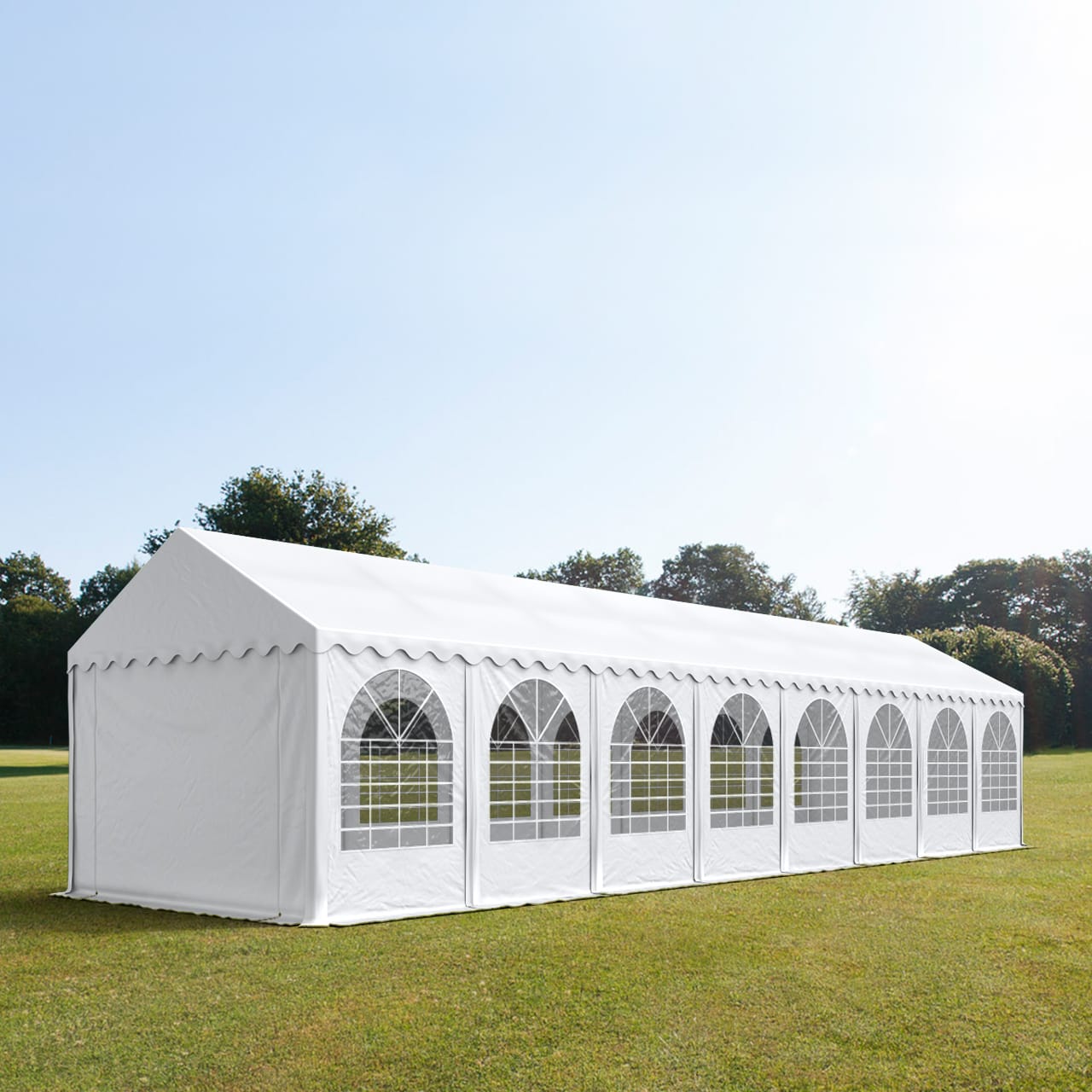 4x16m Tente de réception blanc PVC 1400 Barnum, Chapiteau