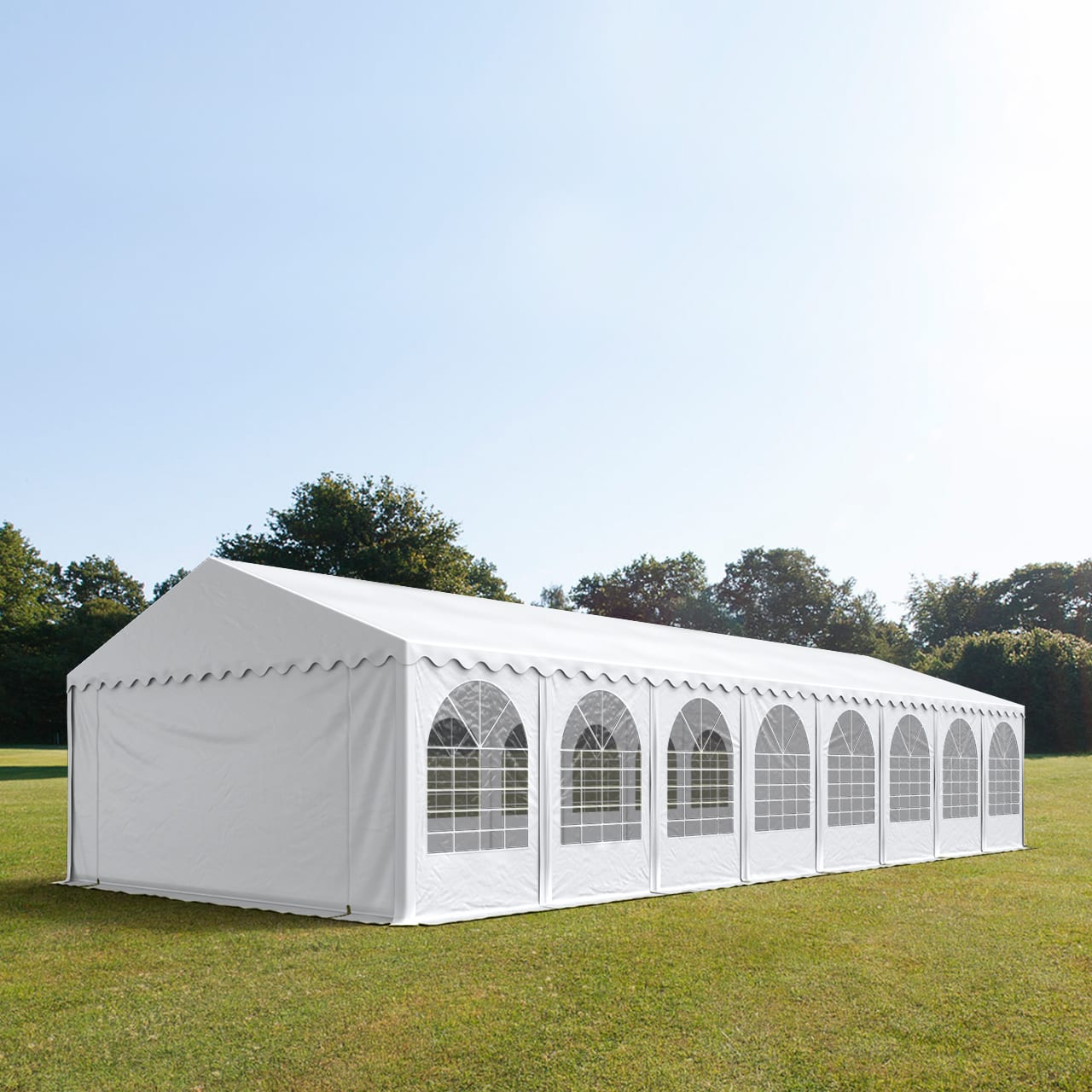 6x16m Marquee white PVC 1400 PRO party tent, event shelter