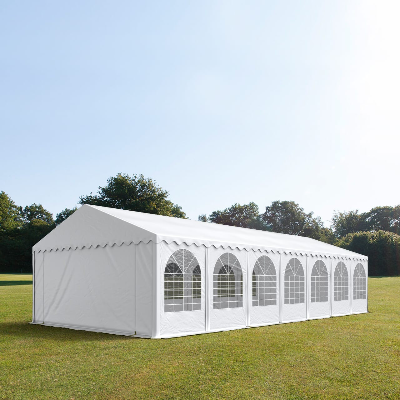5x14m Marquee white PVC 1400 PRO party tent, event shelter