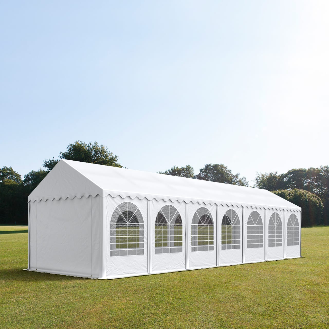 4x14m Marquee white PVC 1400 PRO party tent, event shelter