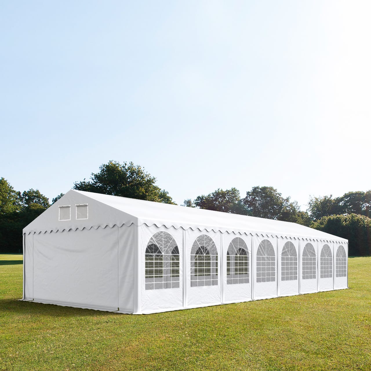 5x18m Tente de réception blanc PVC 800 Barnum, Chapiteau