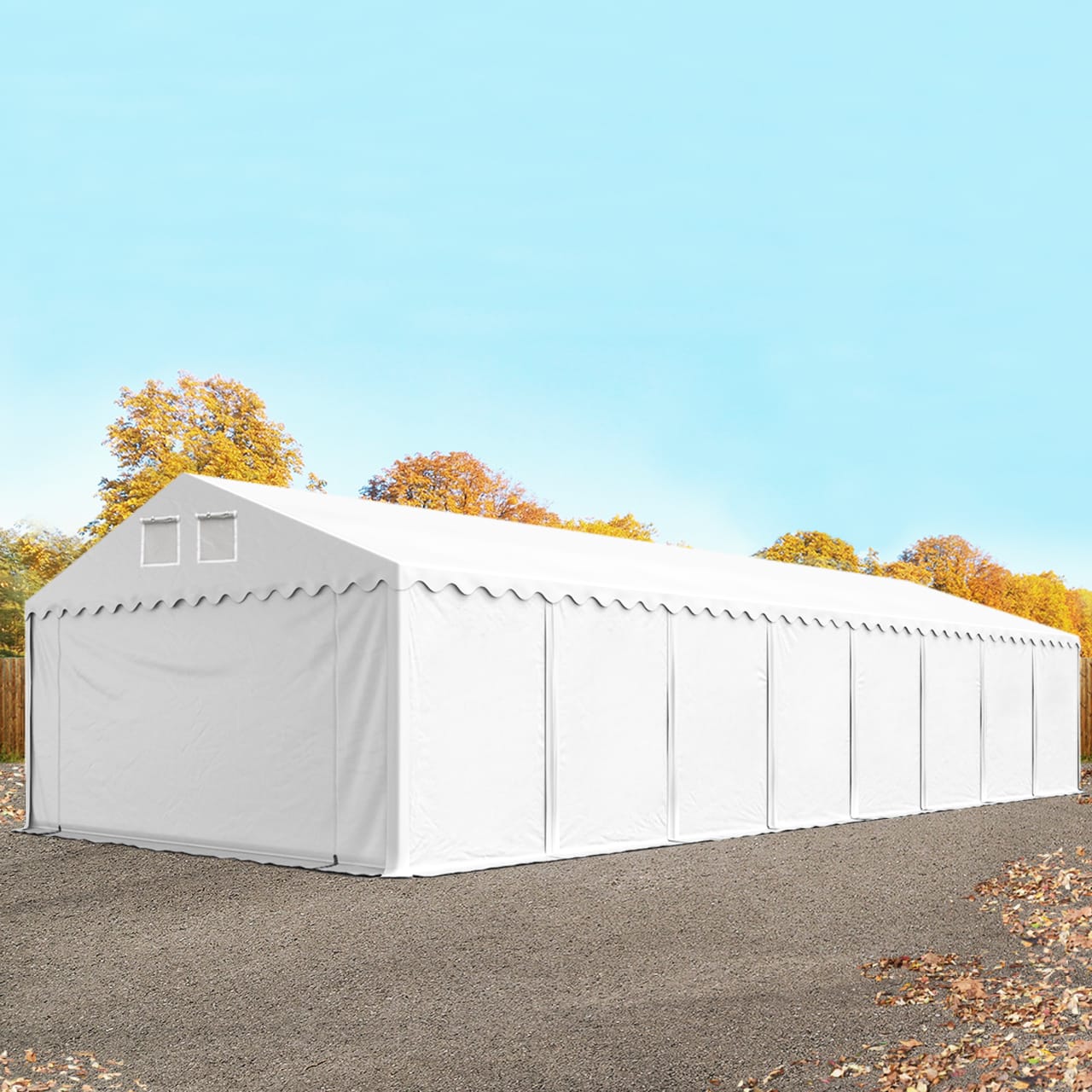5x20m Tente de stockage blanc PVC 800
