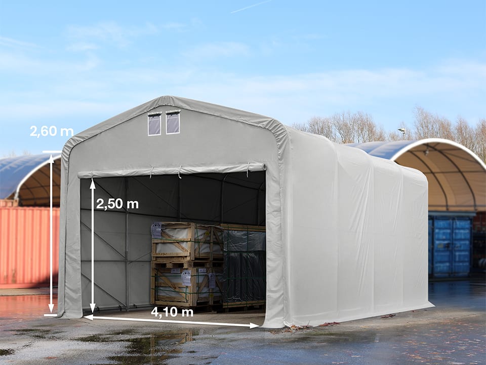 5x8m Hala Namiotowa szary PVC 850 Namiot Magazynowy, Namiot Przemysłowy, Hale Warsztatowe, Hale Magazynowe