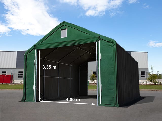 6x8m Tenthal donkergroen PVC 2300 Bouwtenten, Industrietenten, Loodsen, Tent-Hangar