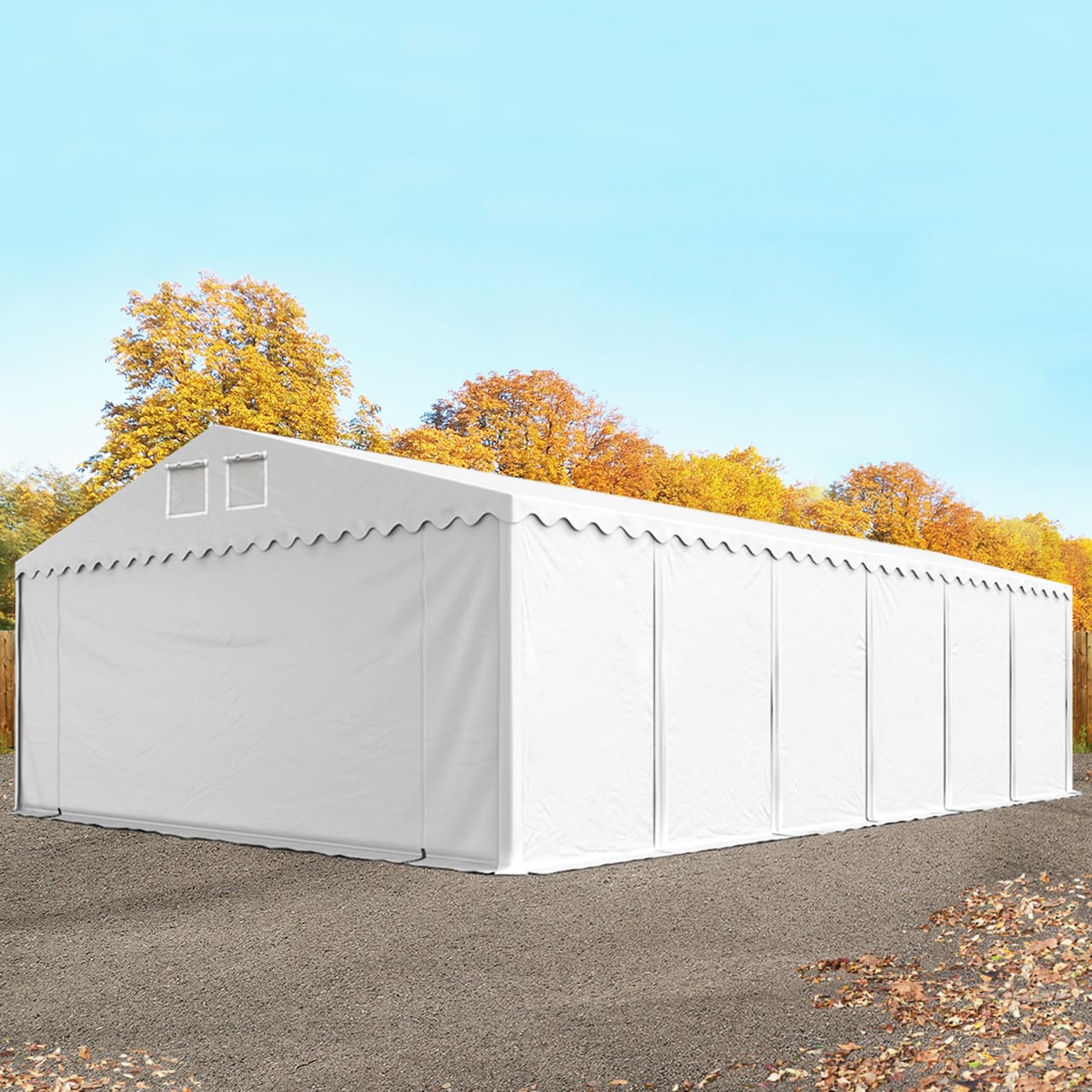 8x12m Tente de stockage blanc PVC 800