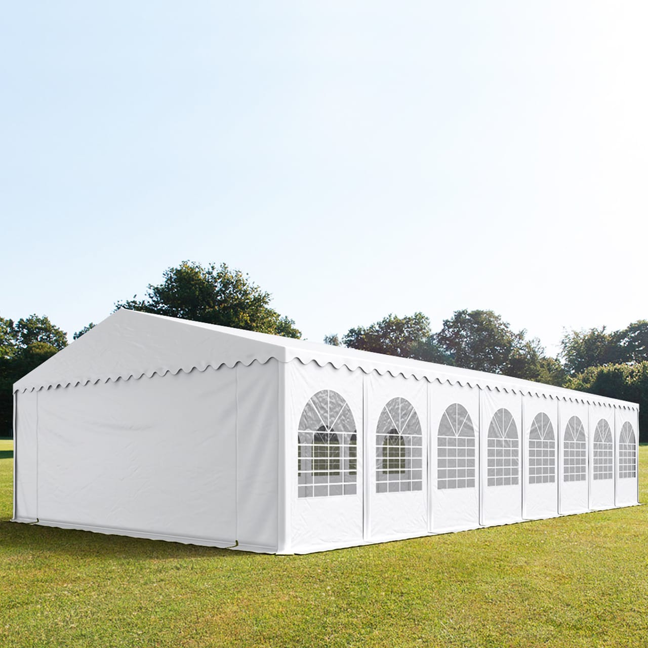 8x36m Tente de réception blanc PVC 1400 Barnum, Chapiteau