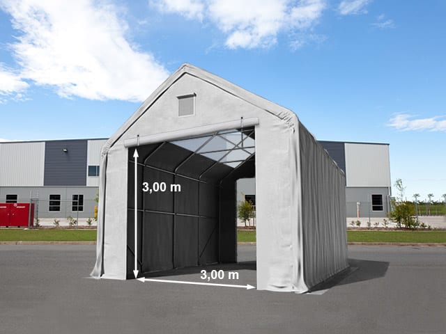 4x8m Tälthall grå PVC 2300 PVC Hallar, Industritält, Byggtält