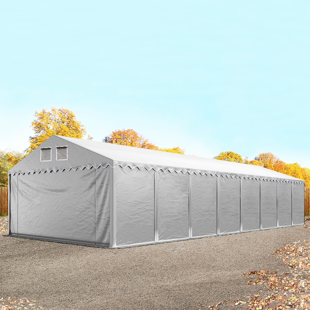 5x24m Storage Tent grey PVC 800 temporary buildings