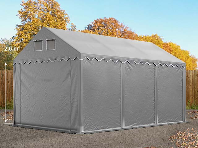 4x6m Tente de stockage gris PVC 800