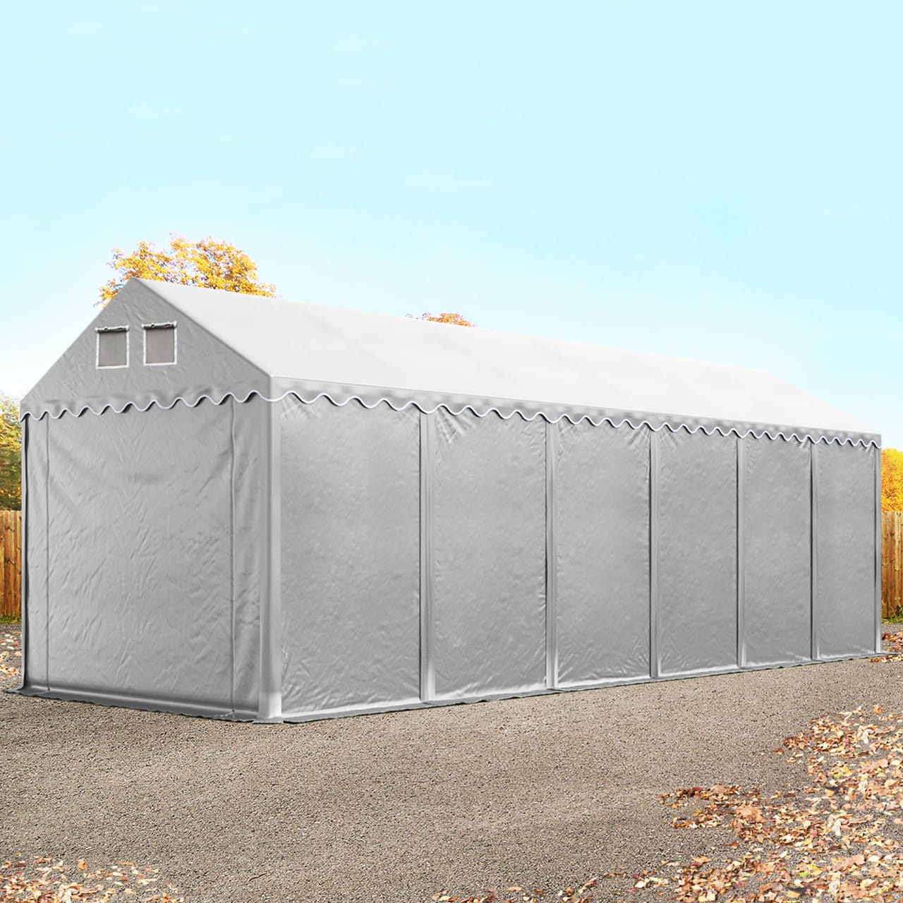4x12m Namiot Magazynowy szary PVC 800 Namiot Przemysłowy