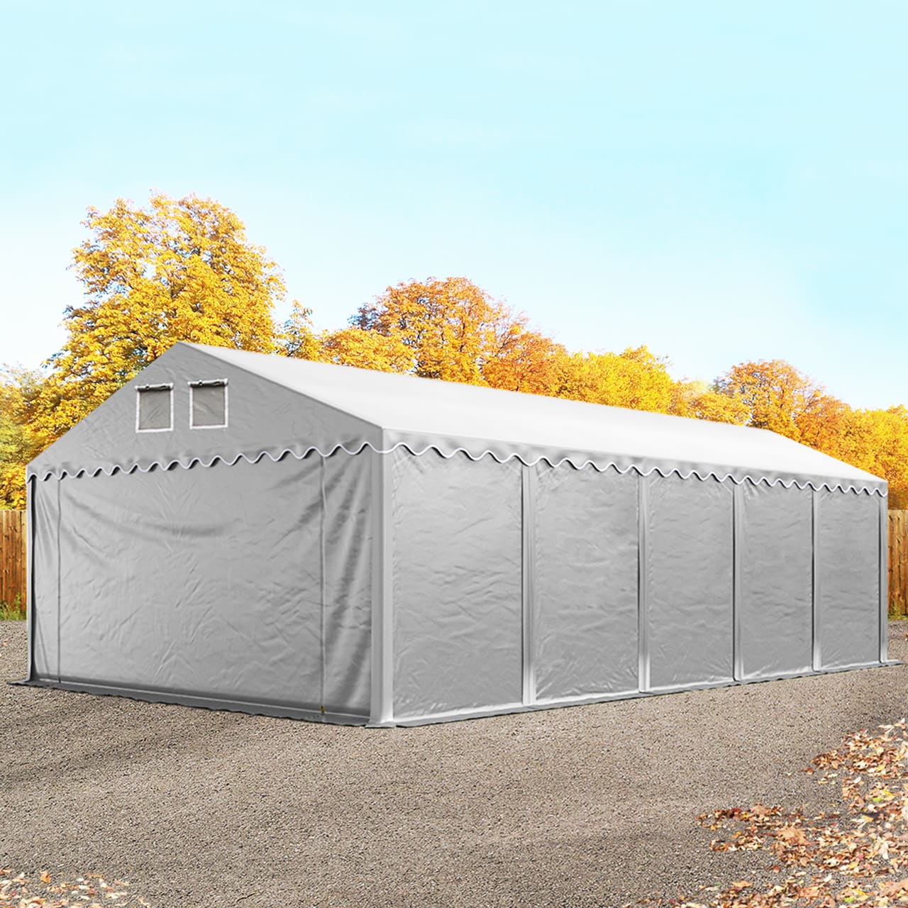 5x10m Storage Tent grey PVC 800 temporary buildings