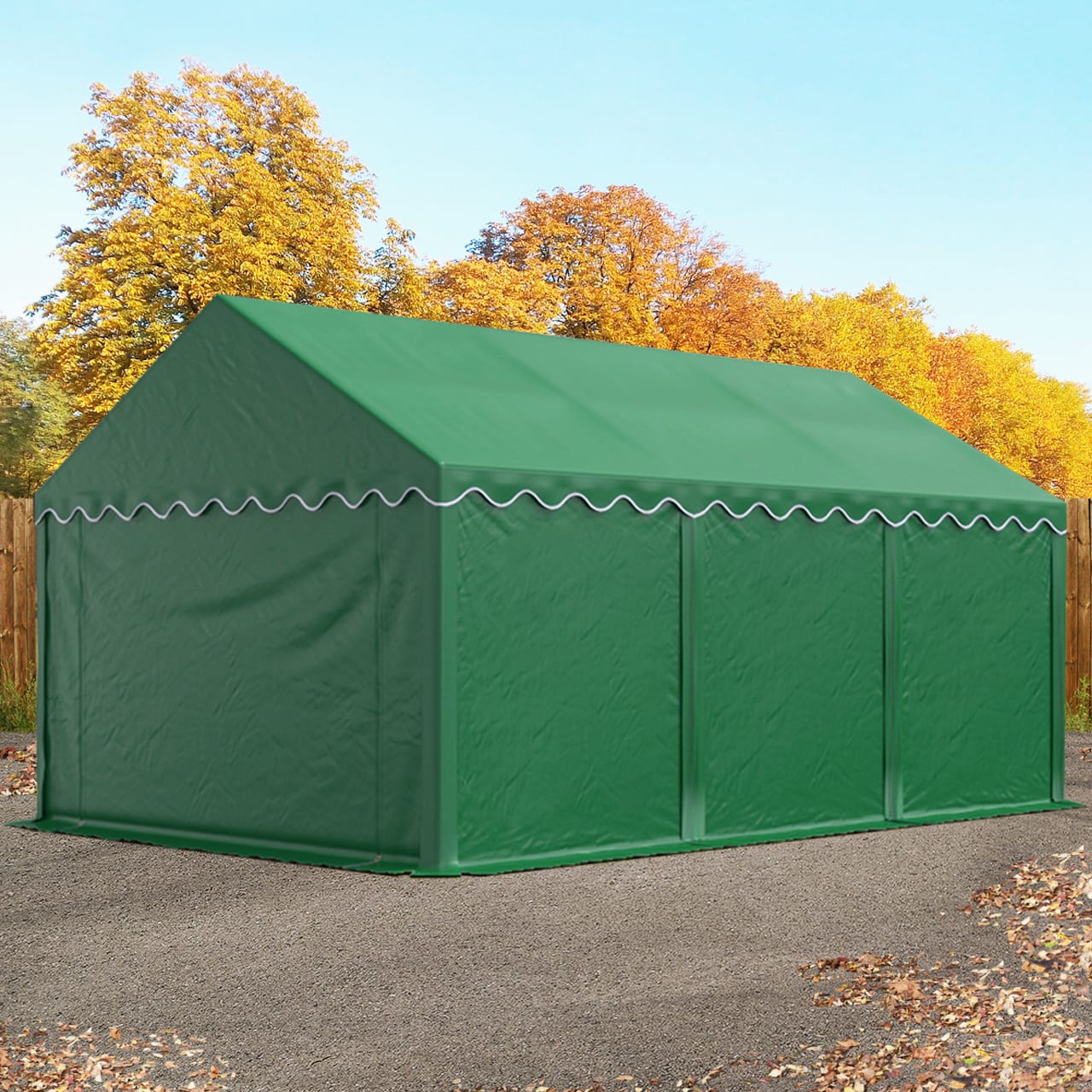 4x6m Tende Capannone verde scuro PVC 700 Tendone Deposito, Tenda Capannone, Tenda Deposito
