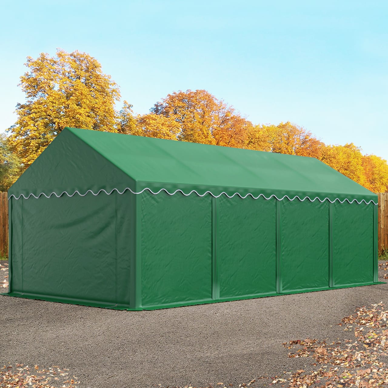 4x8m Storage Tent dark green PVC 700 temporary buildings