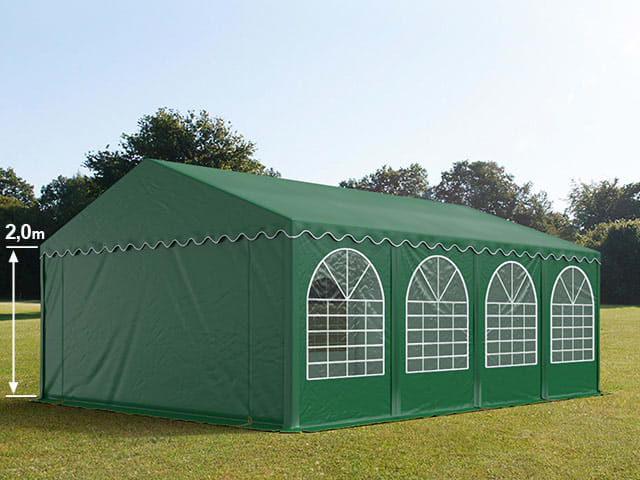 5x8m Tente de réception vert foncé PVC 800 Barnum, Chapiteau