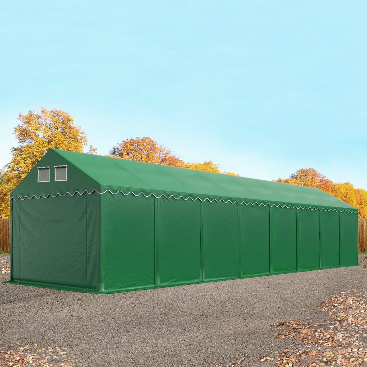 4x24m Storage Tent dark green PVC 800 temporary buildings