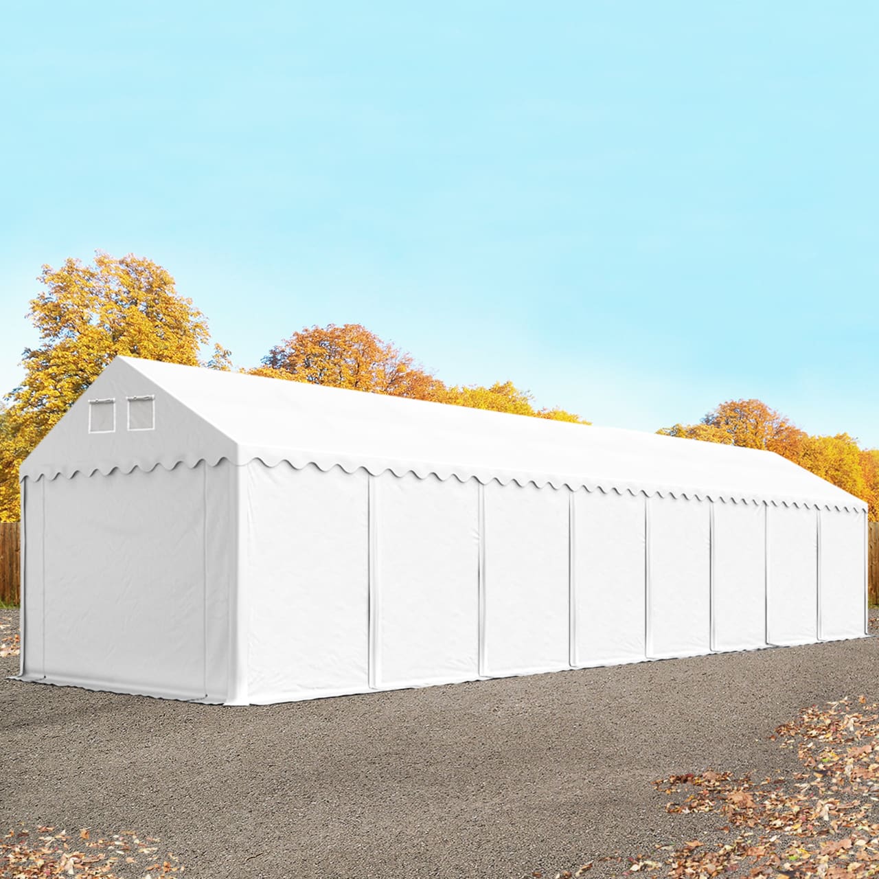 4x24m Tente de stockage blanc PVC 800