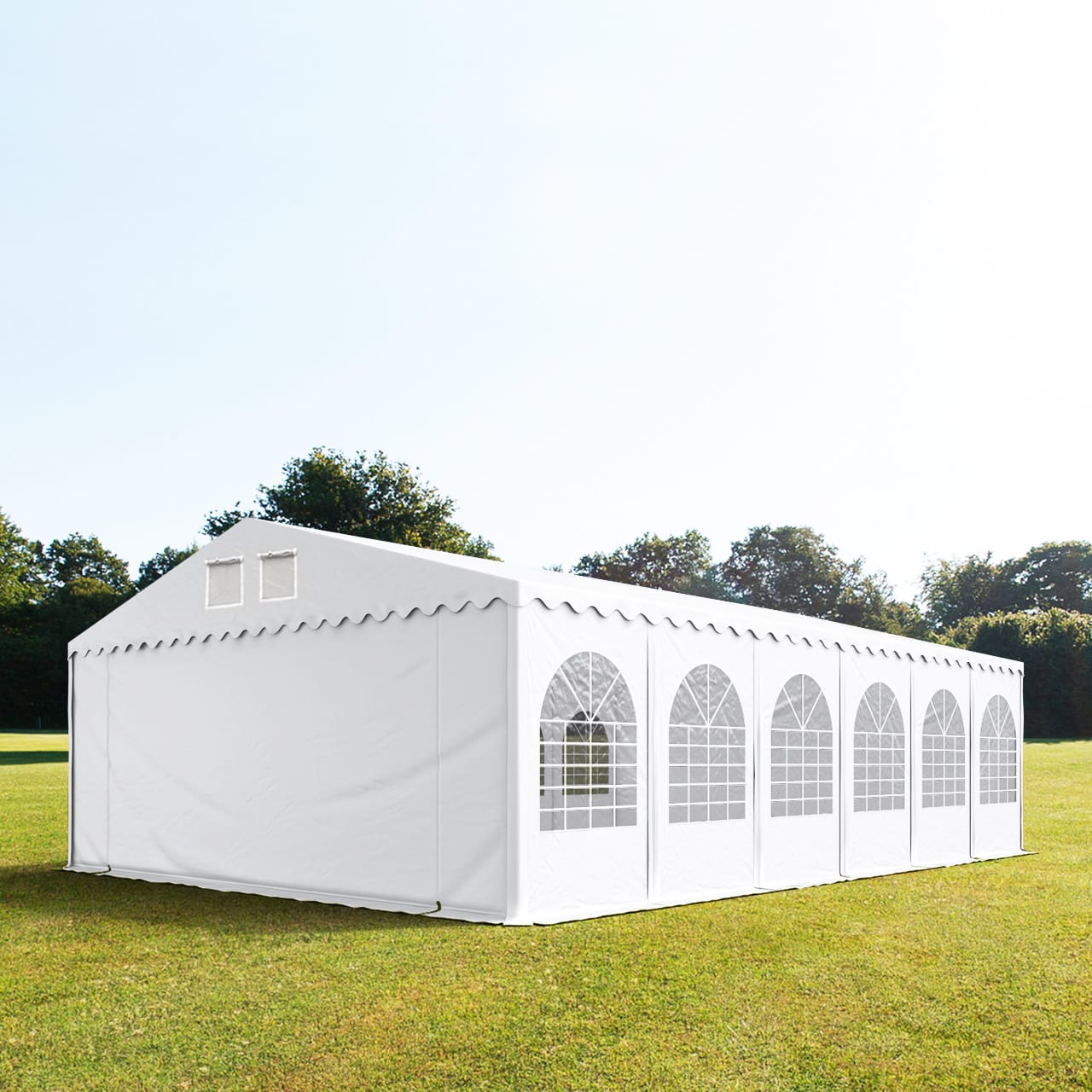 8x12m Marquee white PVC 1400 PRO party tent, event shelter