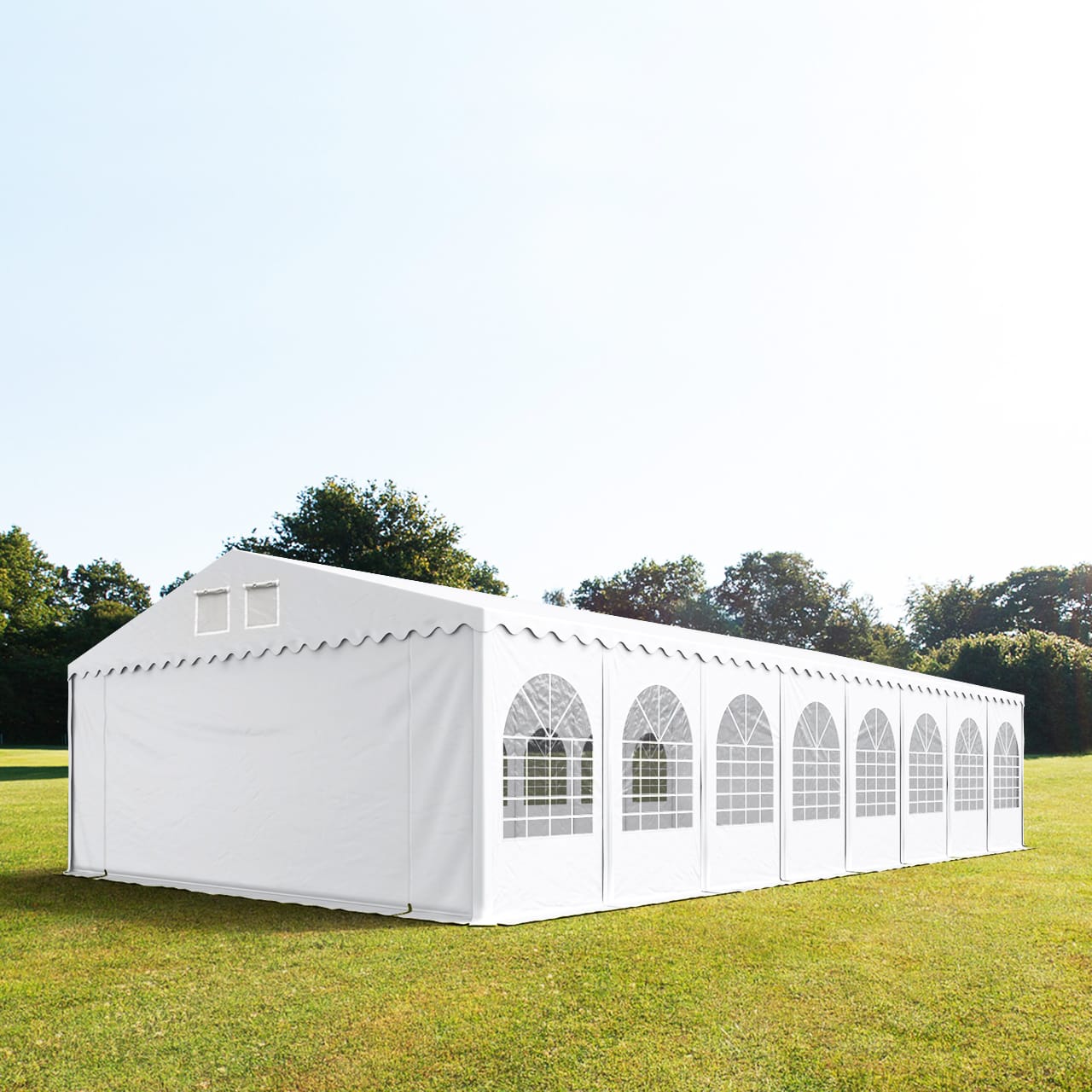 8x16m Tente de réception blanc PVC 1400 Barnum, Chapiteau