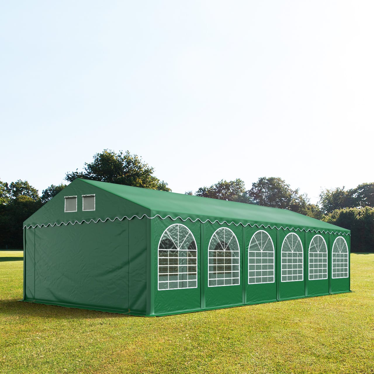 6x12m Tenda para eventos verde oscuro PVC 1400 Tenda para festas