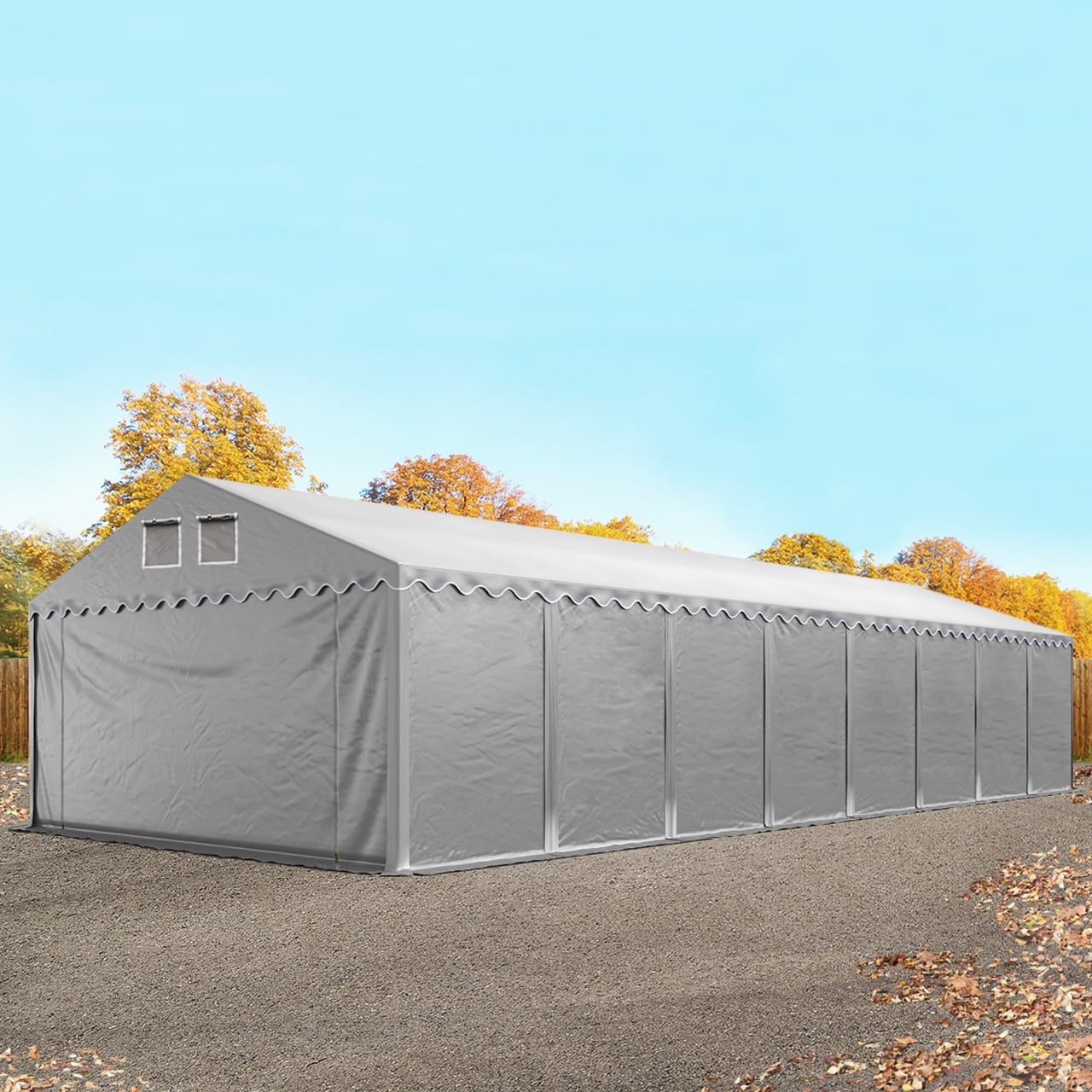 5x16m Tente de stockage gris PVC 800