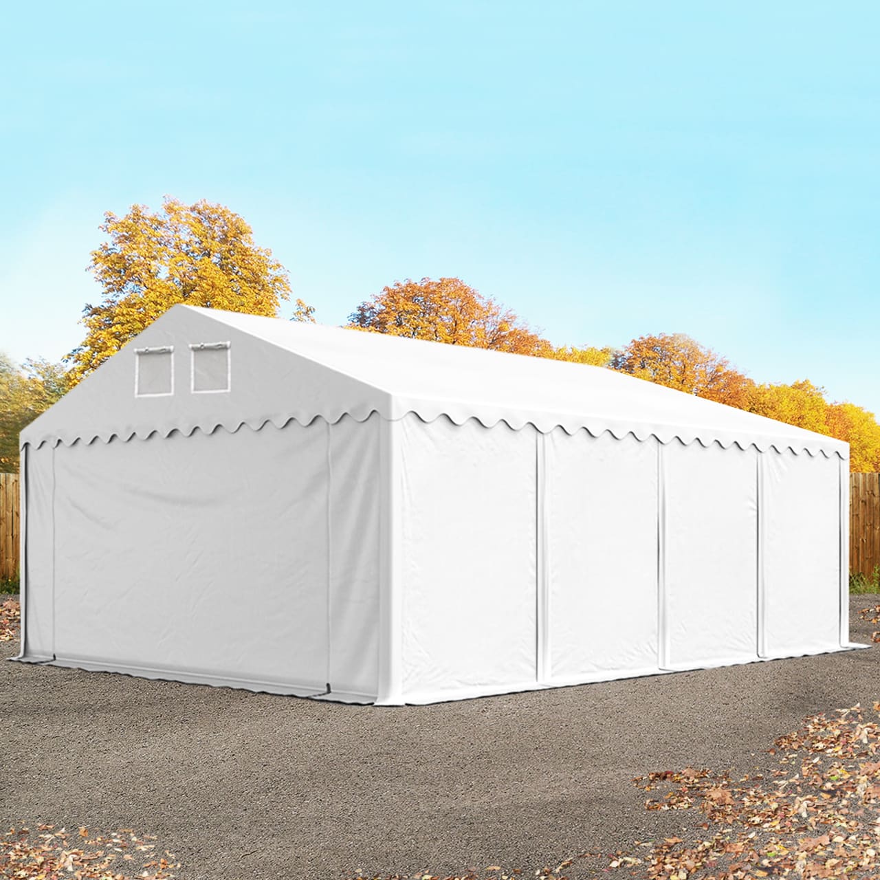 6x8m Tende Capannone bianco PVC 1400 Tendone Deposito, Tenda Capannone, Tenda Deposito