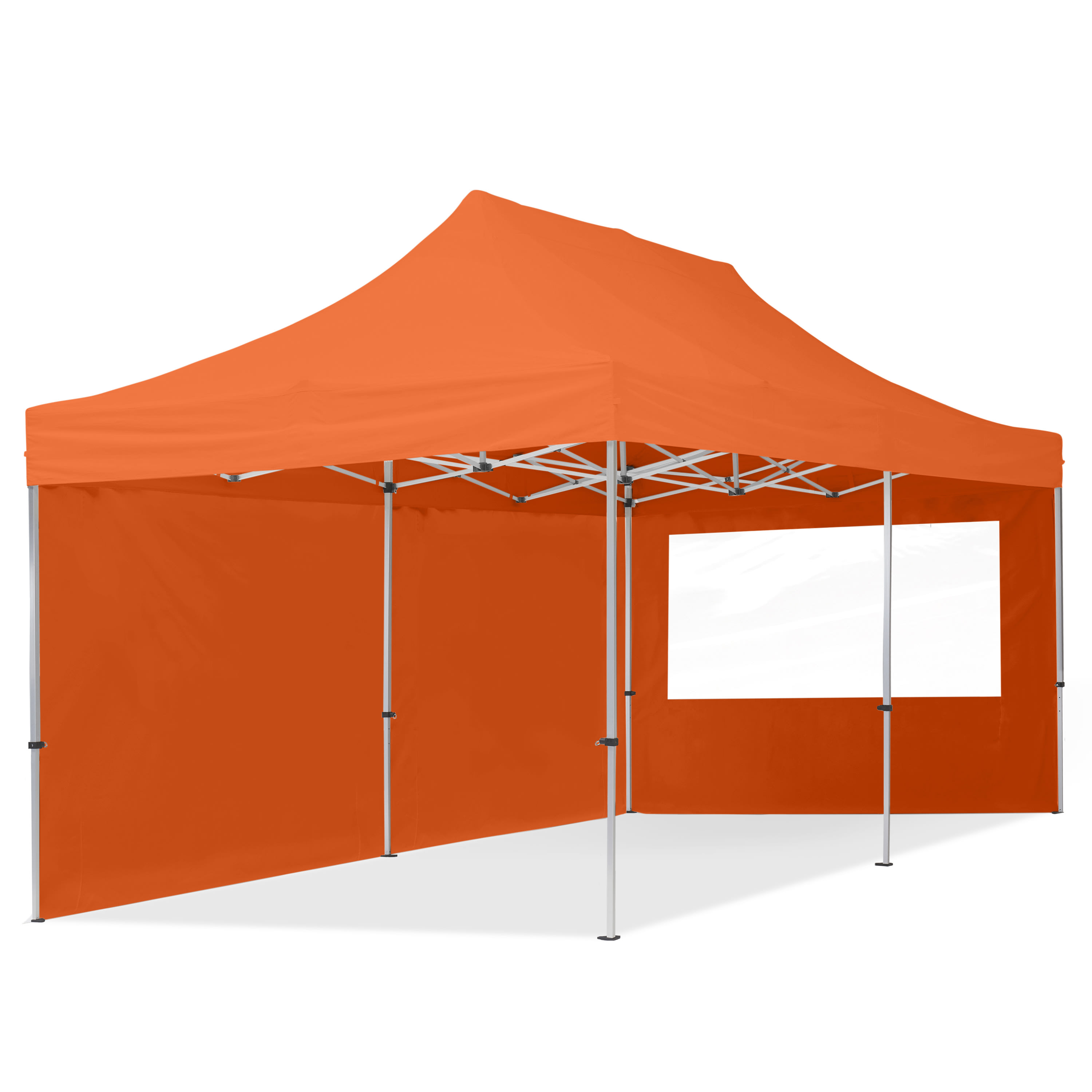 TOOLPORT 3x6m, aluminium, easy-up-pavillon, 2 sidedele, orange - (59028)