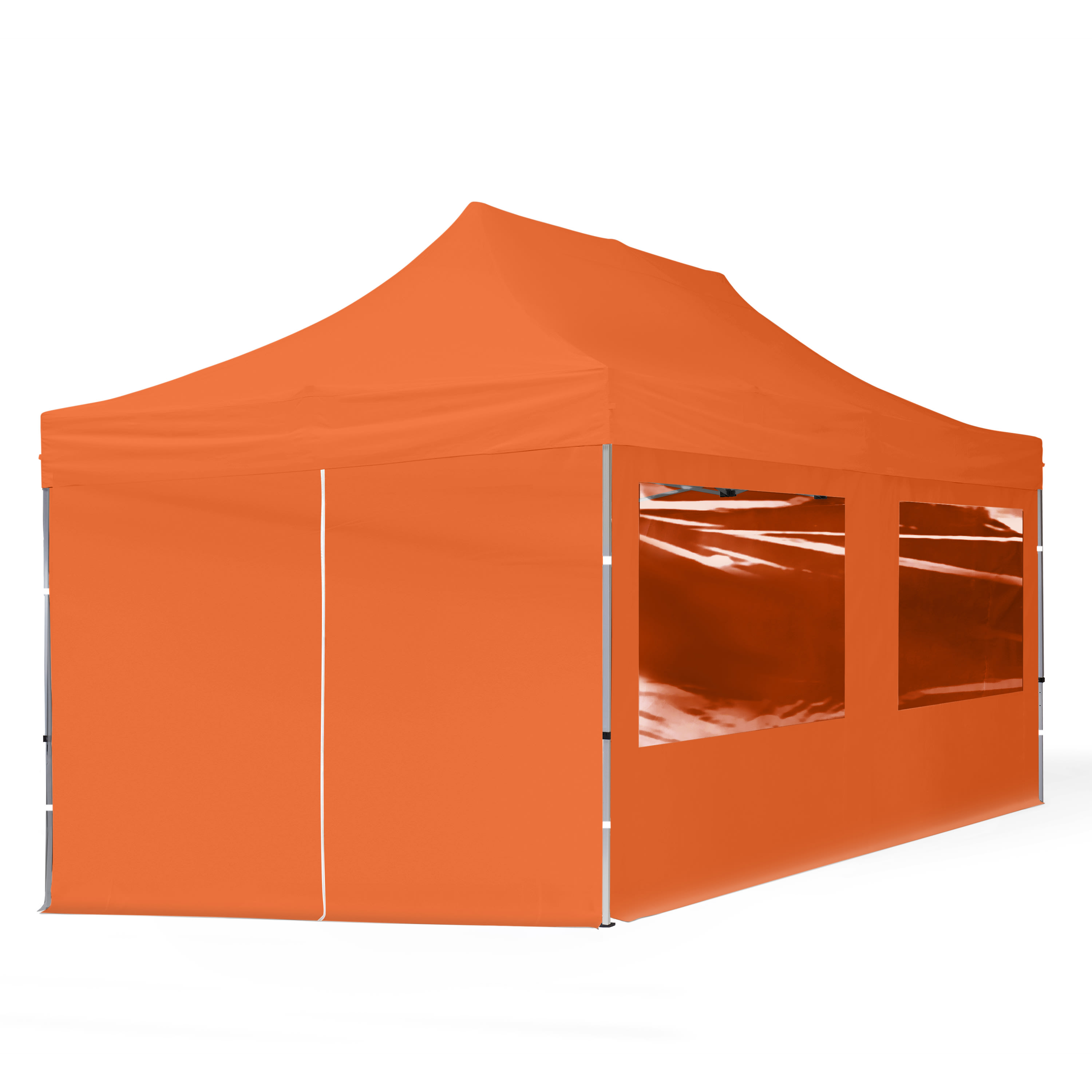 TOOLPORT 3x6m, aluminium, easy-up-pavillon, 4 sidedele, orange - (59029)