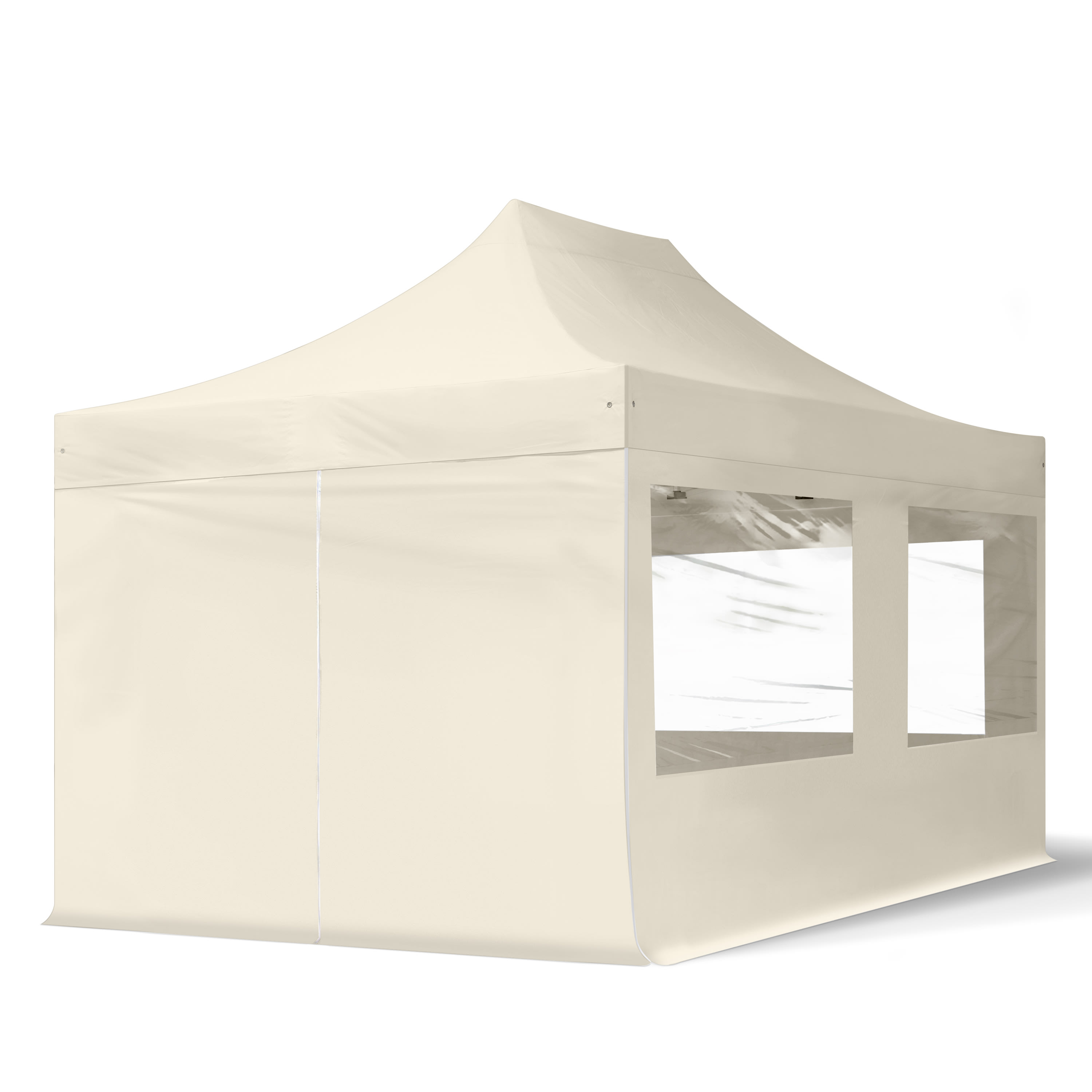 TOOLPORT 3x4,5m, stål, easy-up-pavillon, 4 sidedele, creme - (59043)