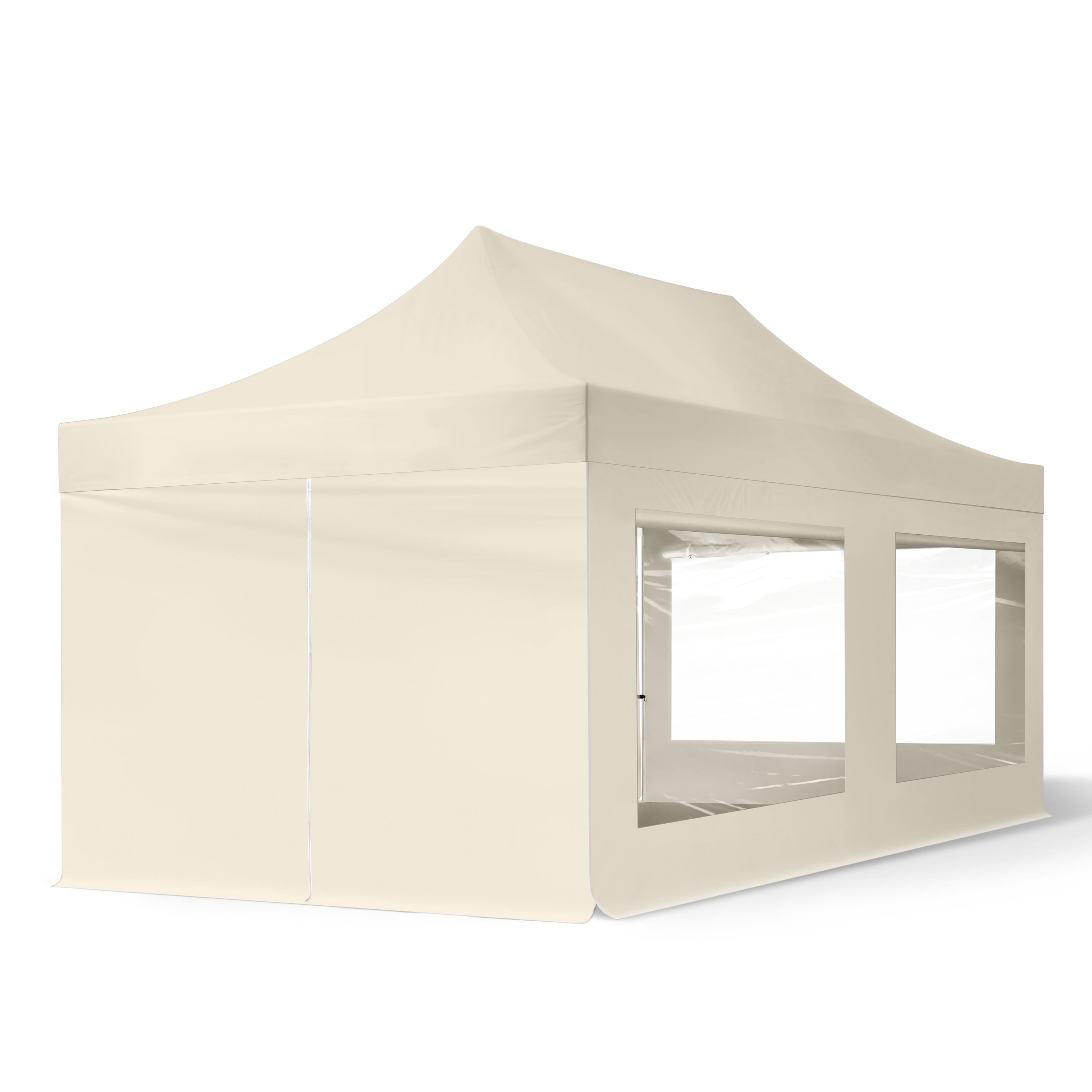 TOOLPORT 3x6m, stål, easy-up-pavillon, 4 sidedele, creme - (59050)