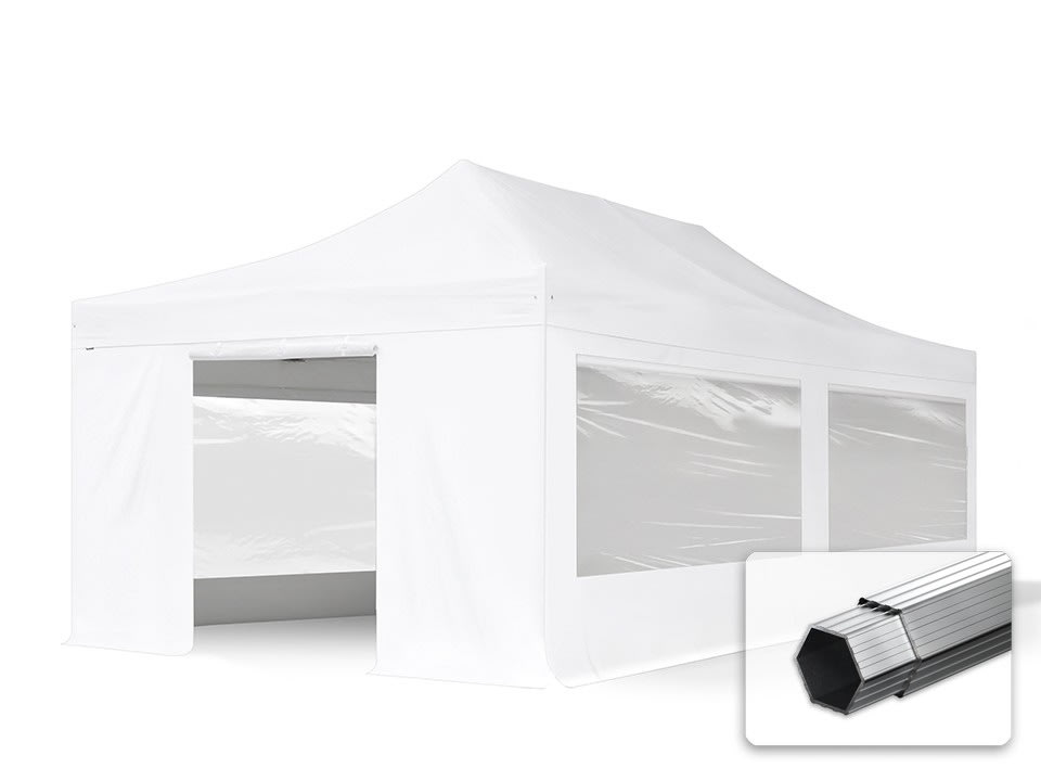 4x8m Namiot Ekspresowy biały PVC 850 Namiot Handlowy, Namiot Wystawowy, Namiot Reklamowy, Namiot Targowy