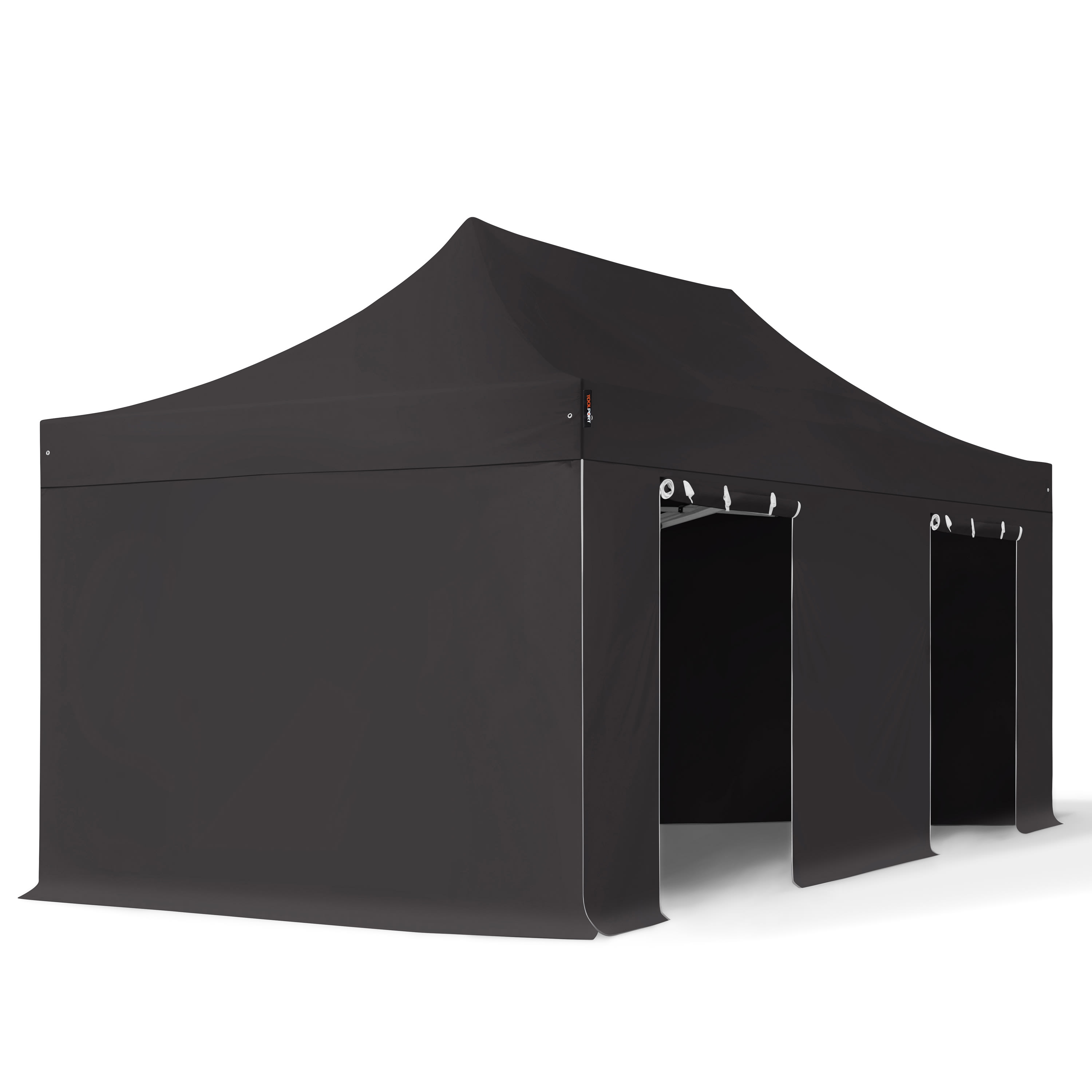 3x6m Tonnelle pliante noir PVC 850 Tente pliante, Barnum pliante