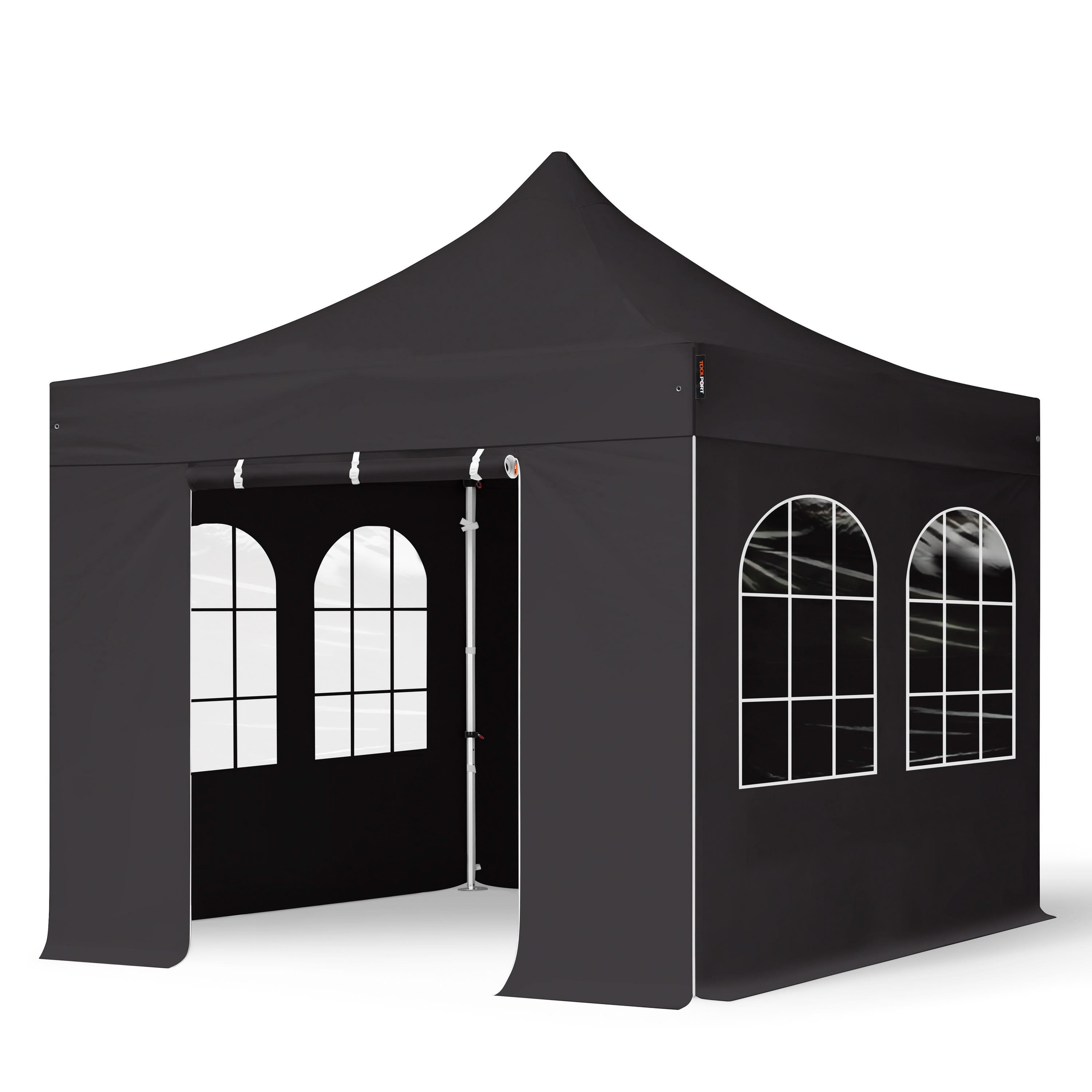 3x3m Tonnelle pliante noir PVC 850 Tente pliante, Barnum pliante