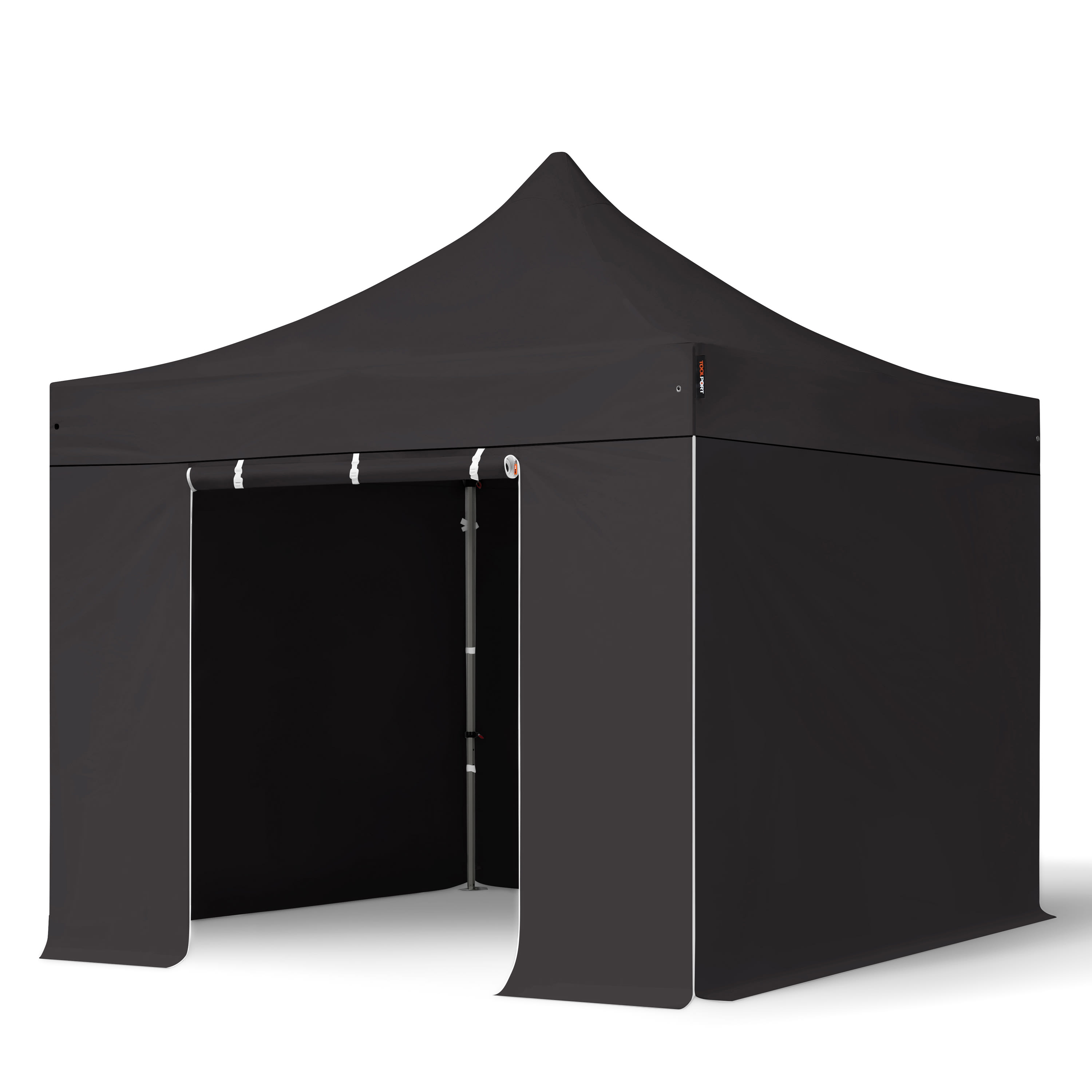 3x3m Easy up Partytent zwart Hoogwaardig polyester 750 Pop Up Partytenten, Easy Up paviljoen, Doorwerktent