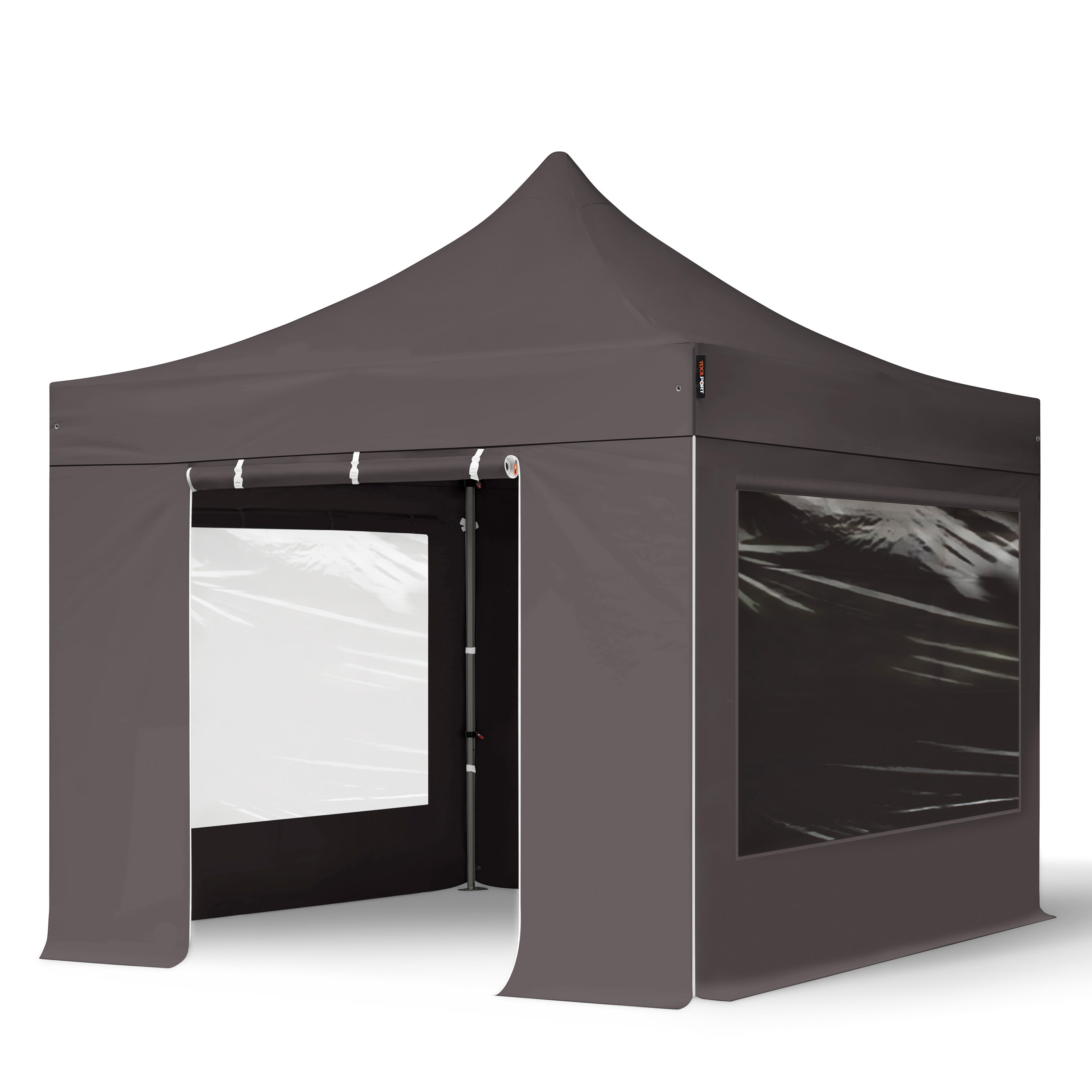 3x3m Pop Up Gazebo dark grey High-performance Polyester 750 folding gazebo, tent gazebo