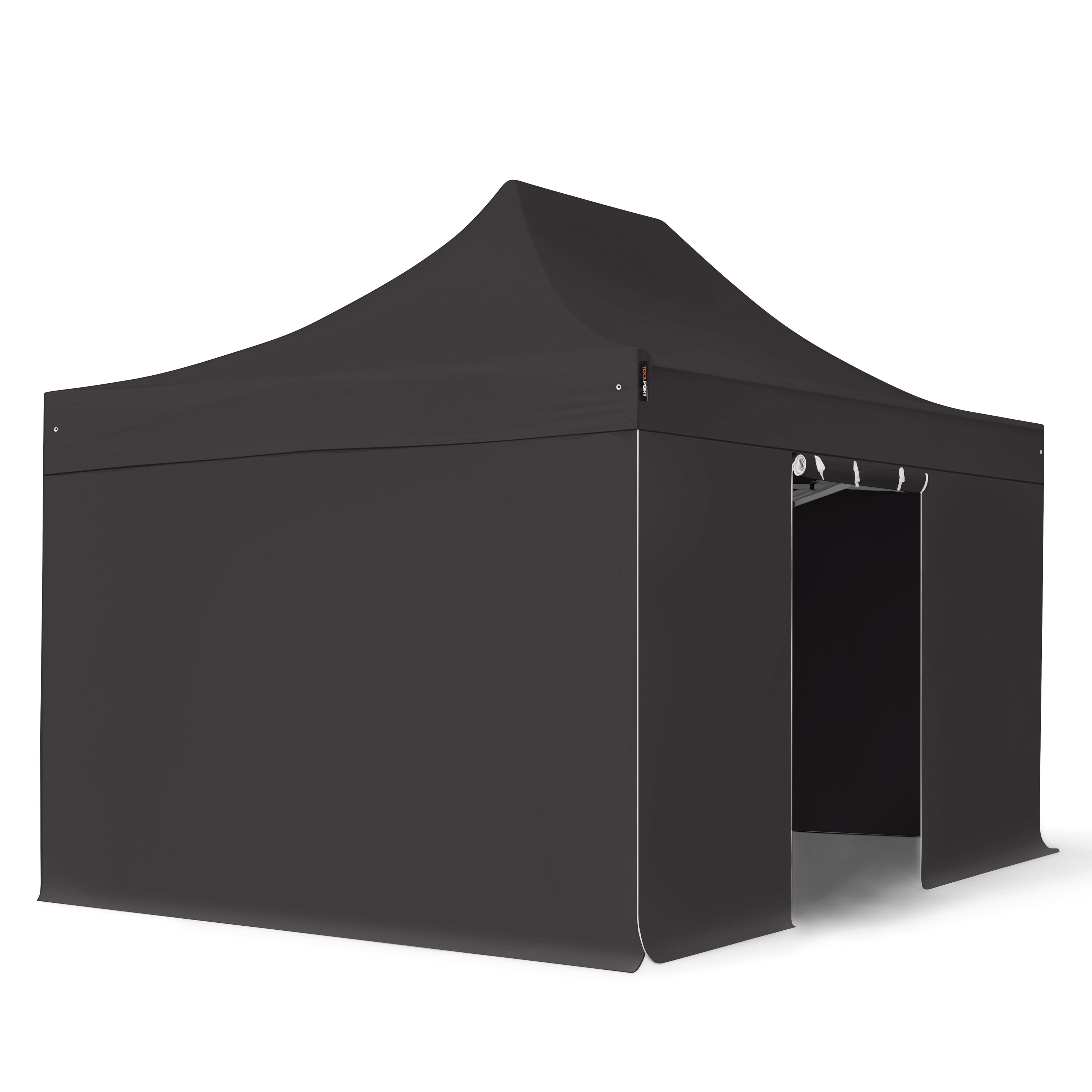 3x4,5m Easy up Partytent zwart Hoogwaardig polyester 750 Pop Up Partytenten, Easy Up paviljoen, Doorwerktent