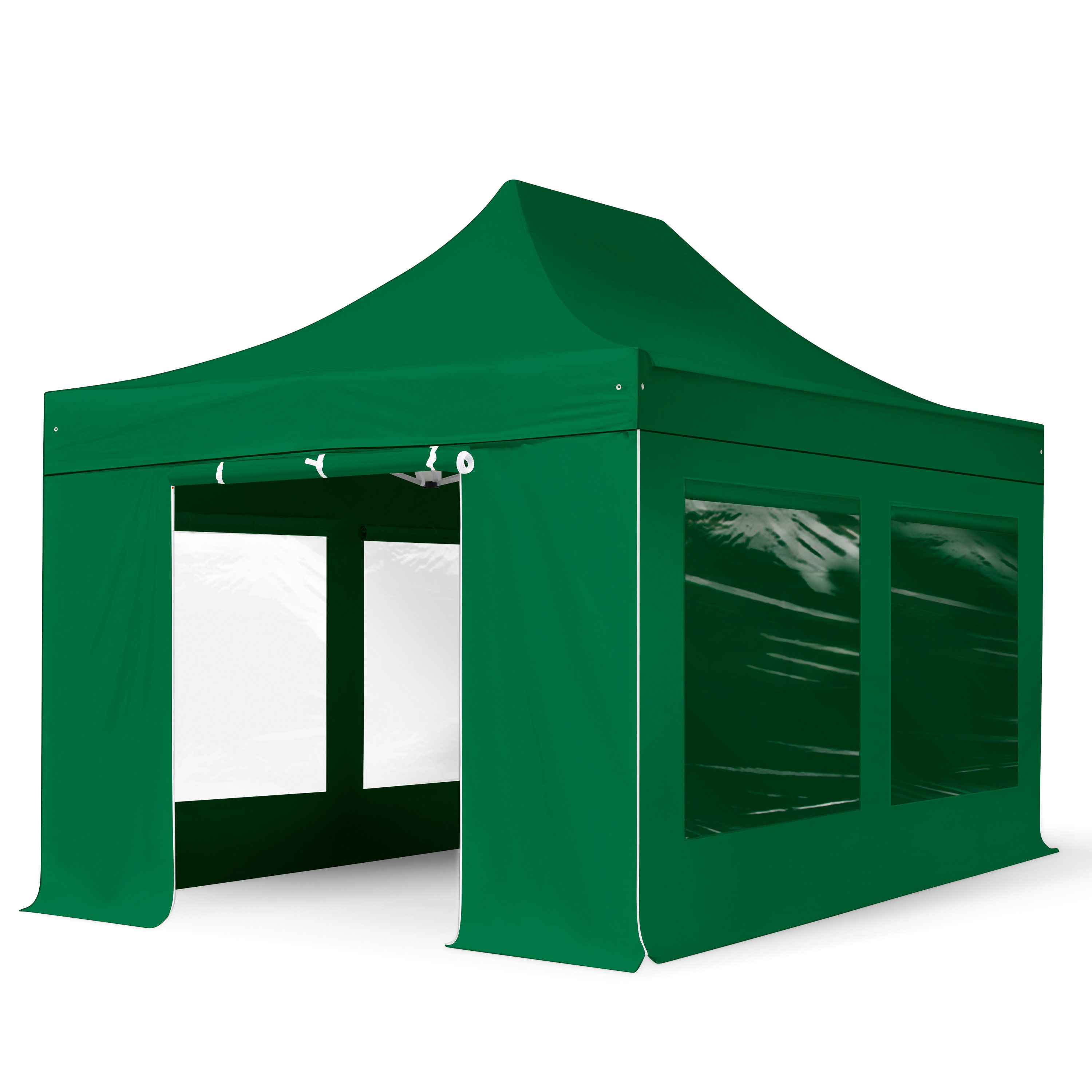 3x4,5m Gazebo pieghevole verde scuro Poliestere ad alte prestazioni 750 Tenda Pieghevole, Gazebo richiudibile, Gazebo rapido