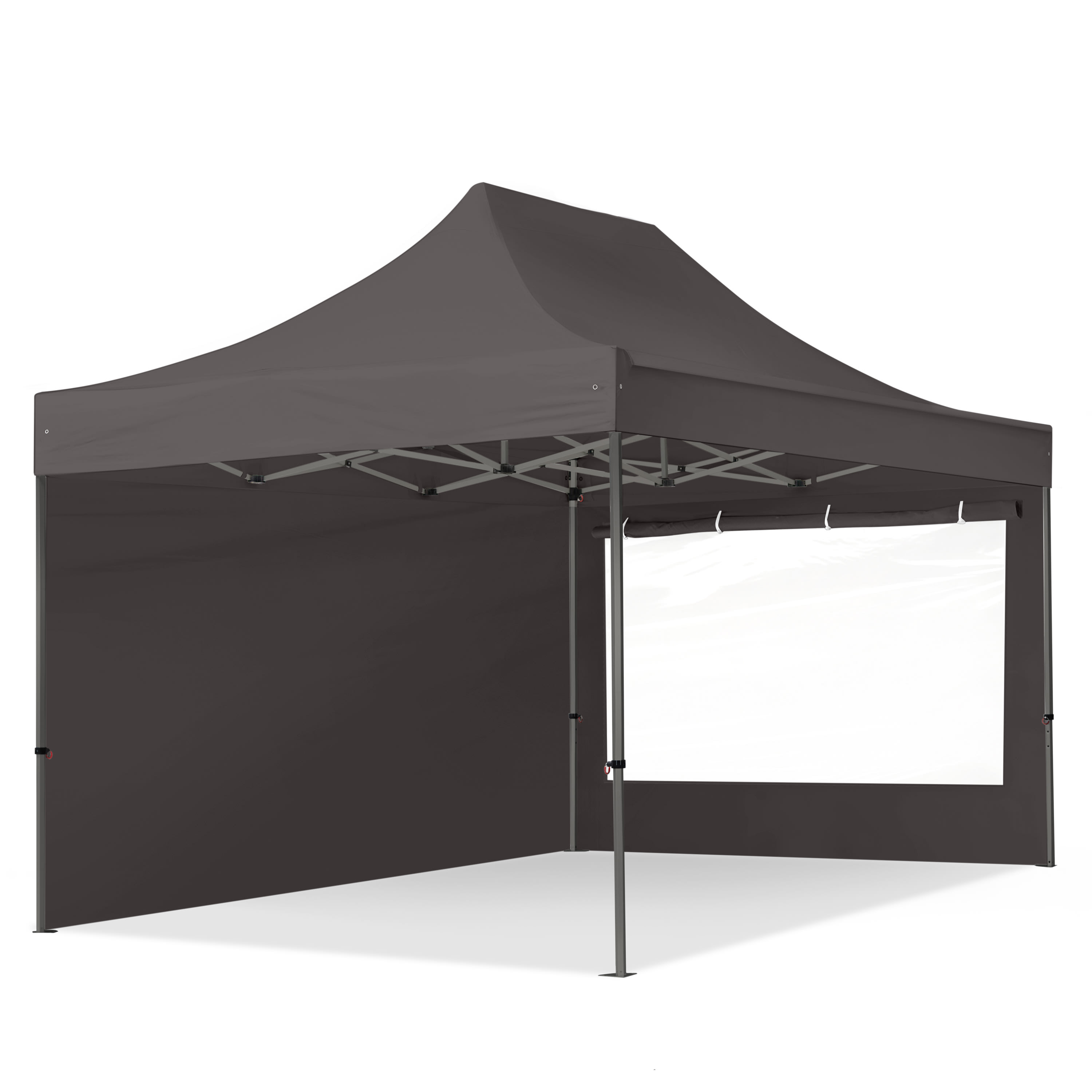 3x4,5m Tonnelle pliante gris foncé Polyester haute qualité 750 Tente pliante, Barnum pliante