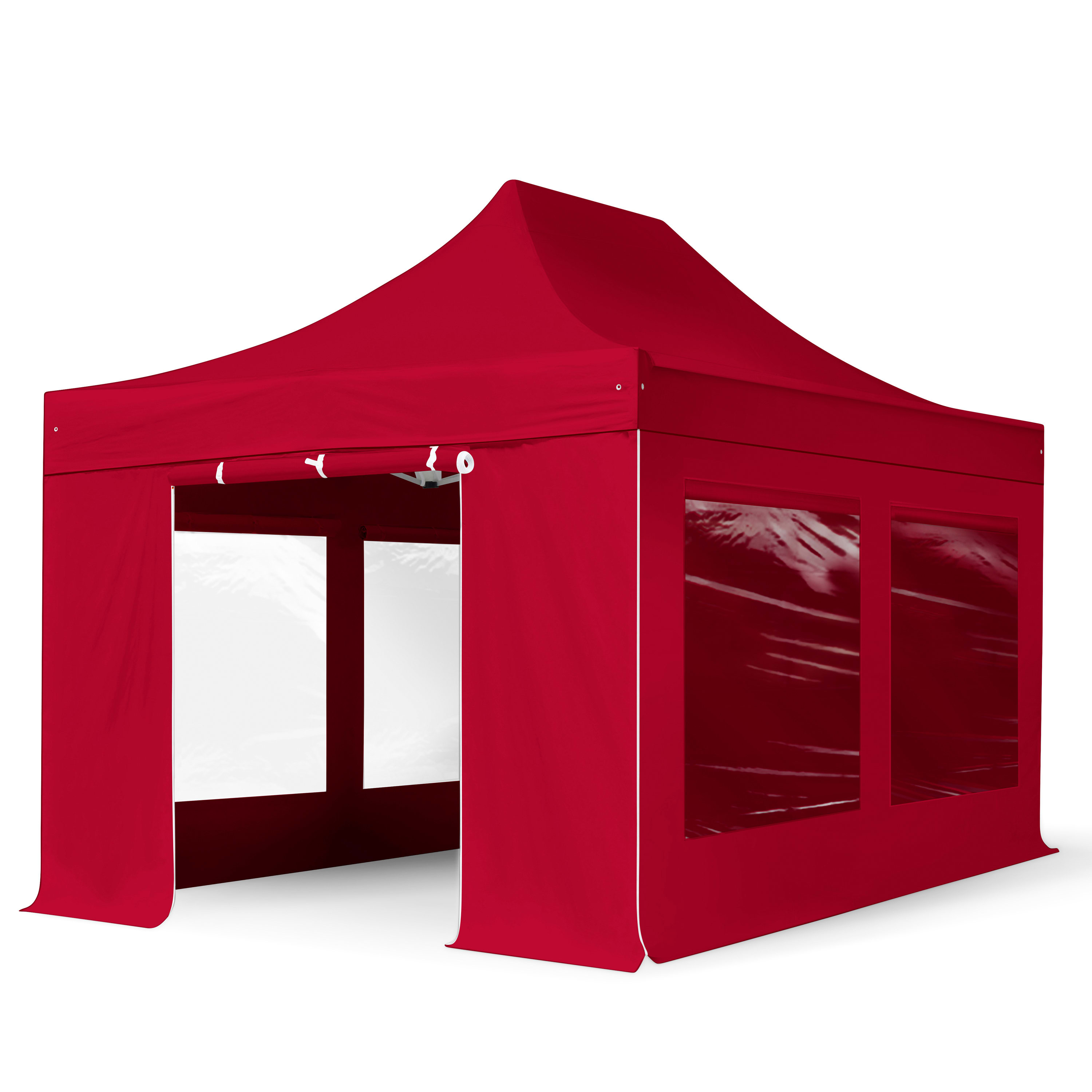 3x4,5m Tonnelle pliante rouge Polyester haute qualité 750 Tente pliante, Barnum pliante