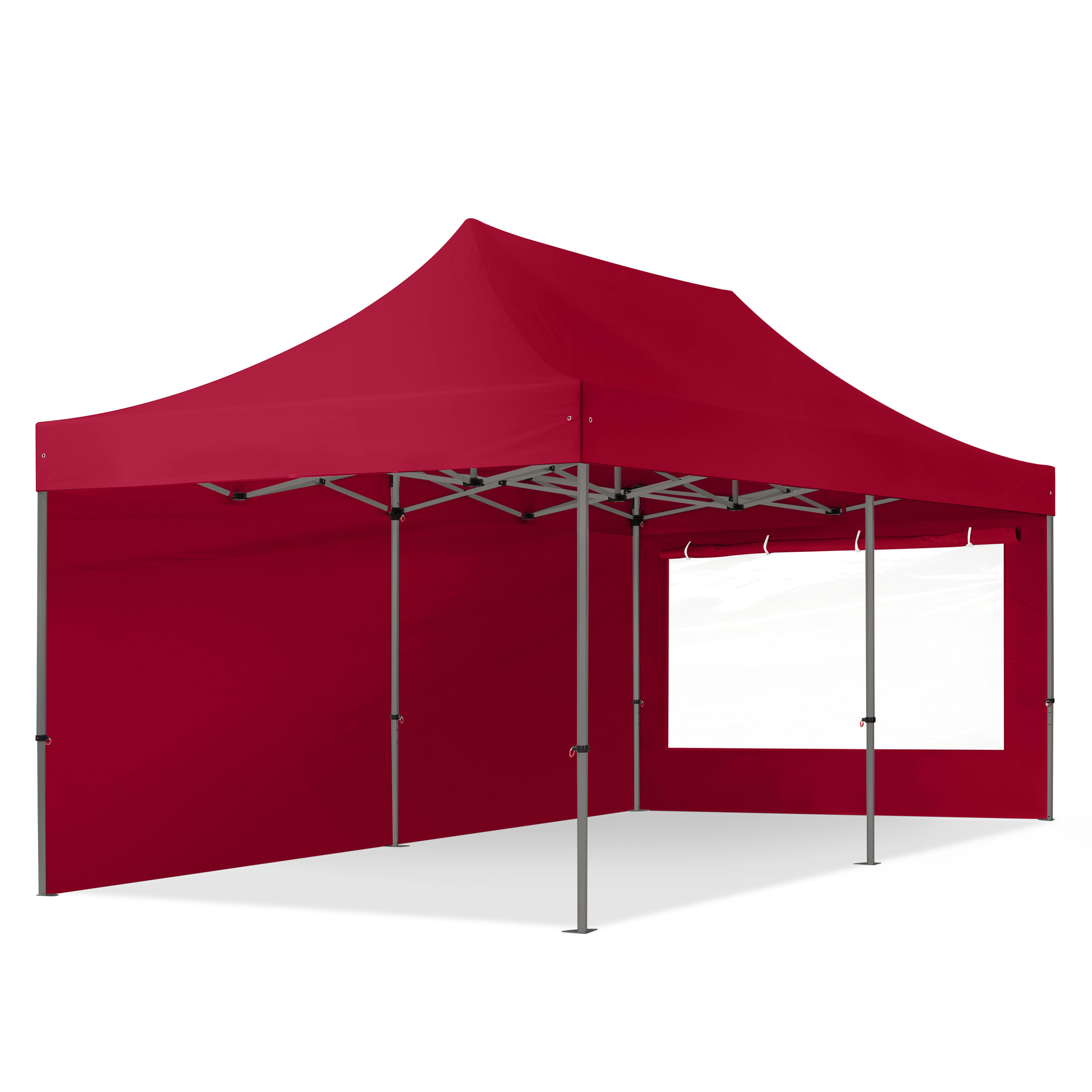 3x6m Pop Up Gazebo red High-performance Polyester 750 folding gazebo, tent gazebo