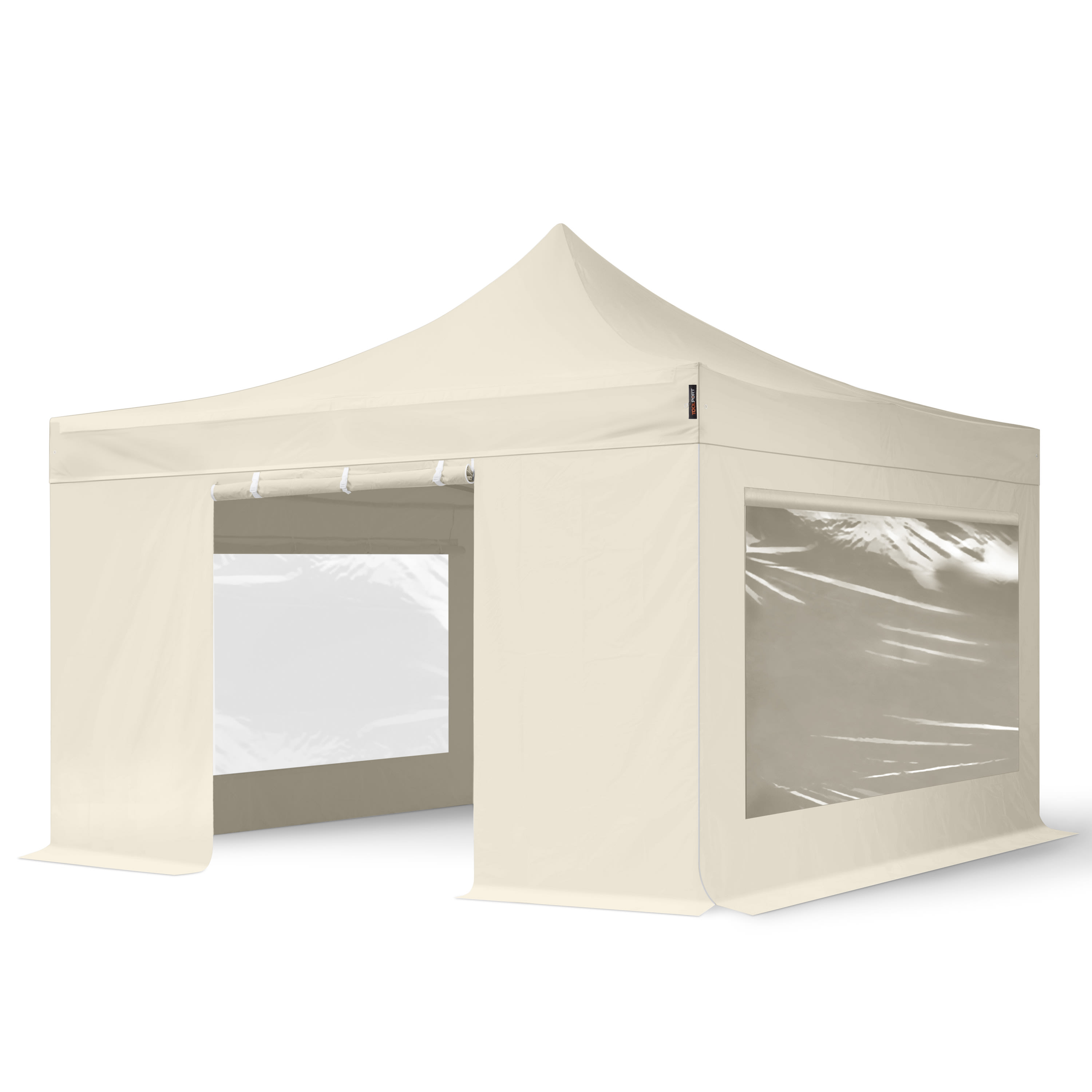 4x4m Tonnelle pliante crème Polyester haute qualité 750 Tente pliante, Barnum pliante