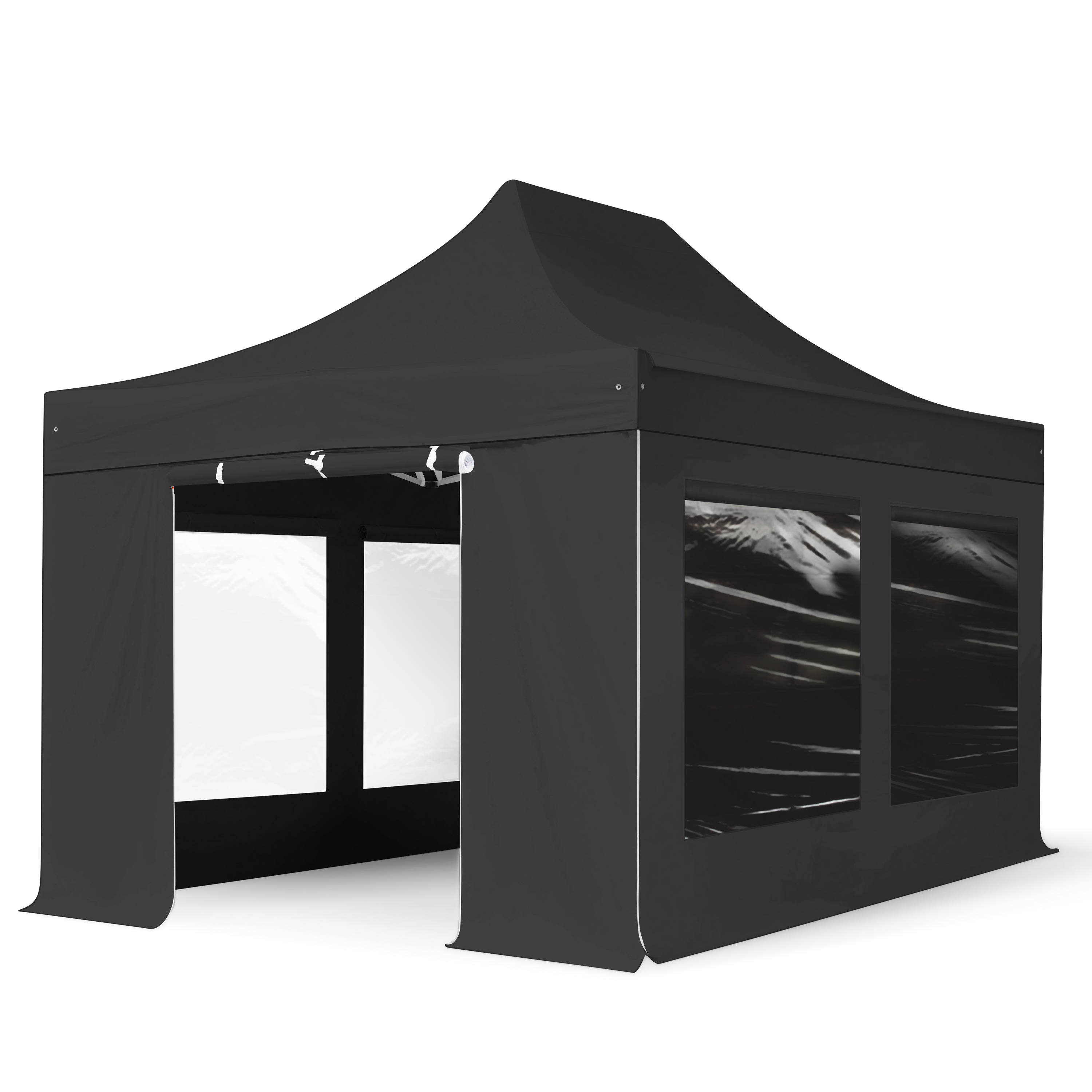 3x4,5m Tonnelle pliante noir Polyester haute qualité 800 Tente pliante, Barnum pliante