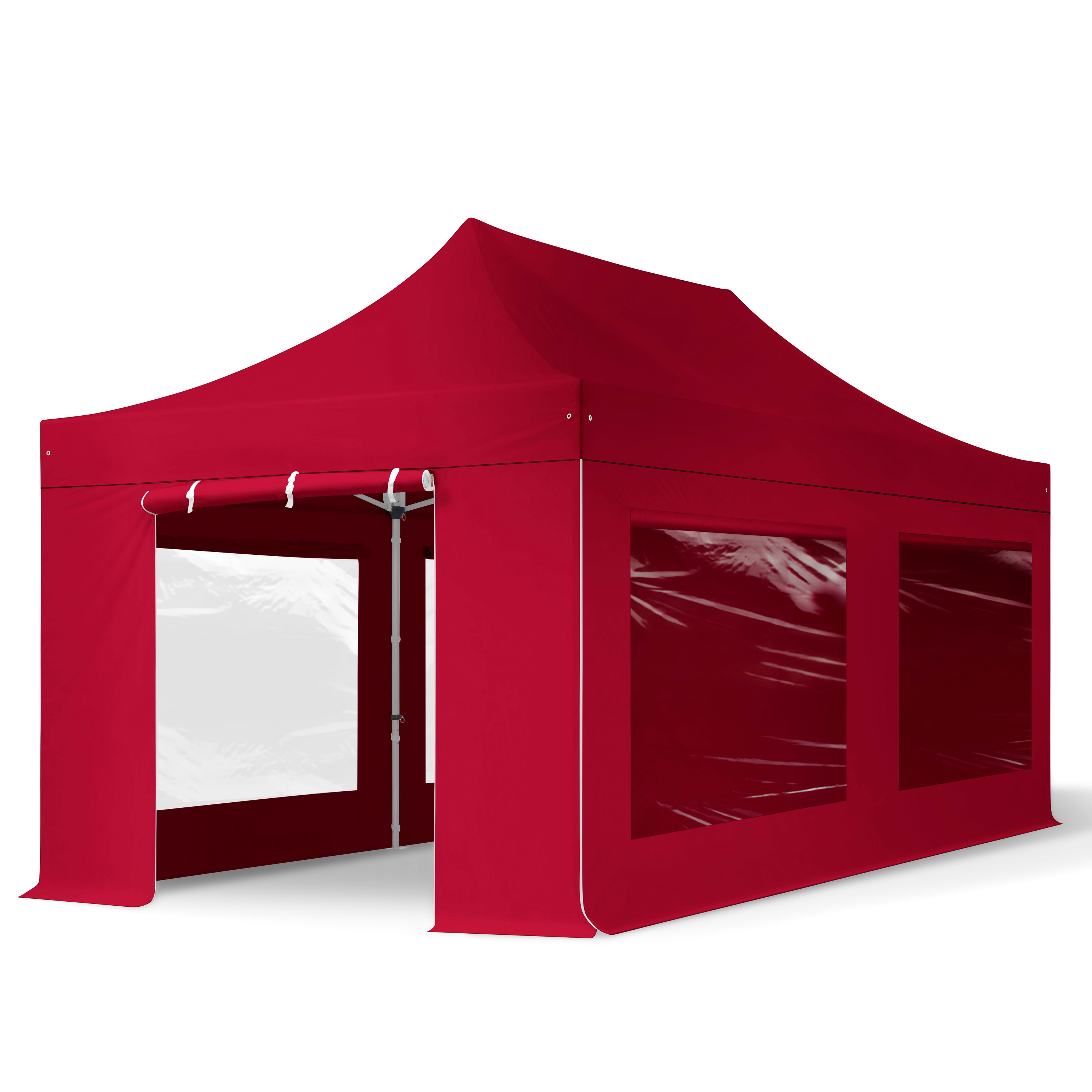3x6m Tonnelle pliante rouge Polyester haute qualité 800 Tente pliante, Barnum pliante