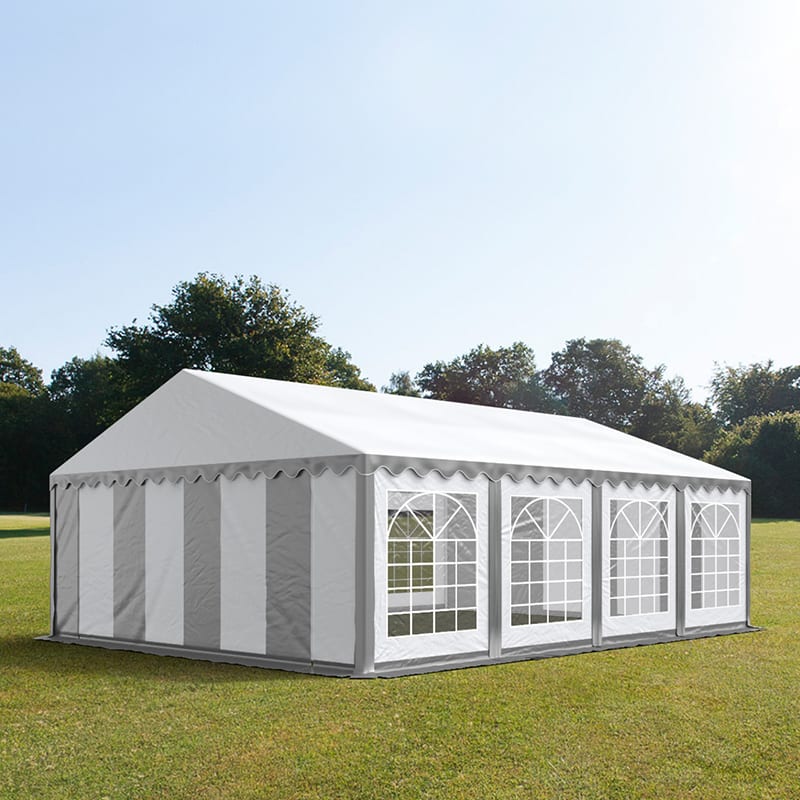 6x8m Marquee grey-white PVC 700 PRO party tent, event shelter