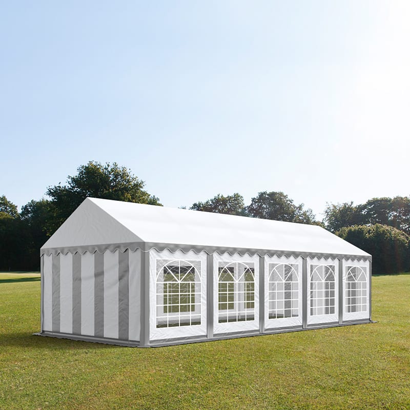 4x10m Marquee grey-white PVC 700 PRO party tent, event shelter