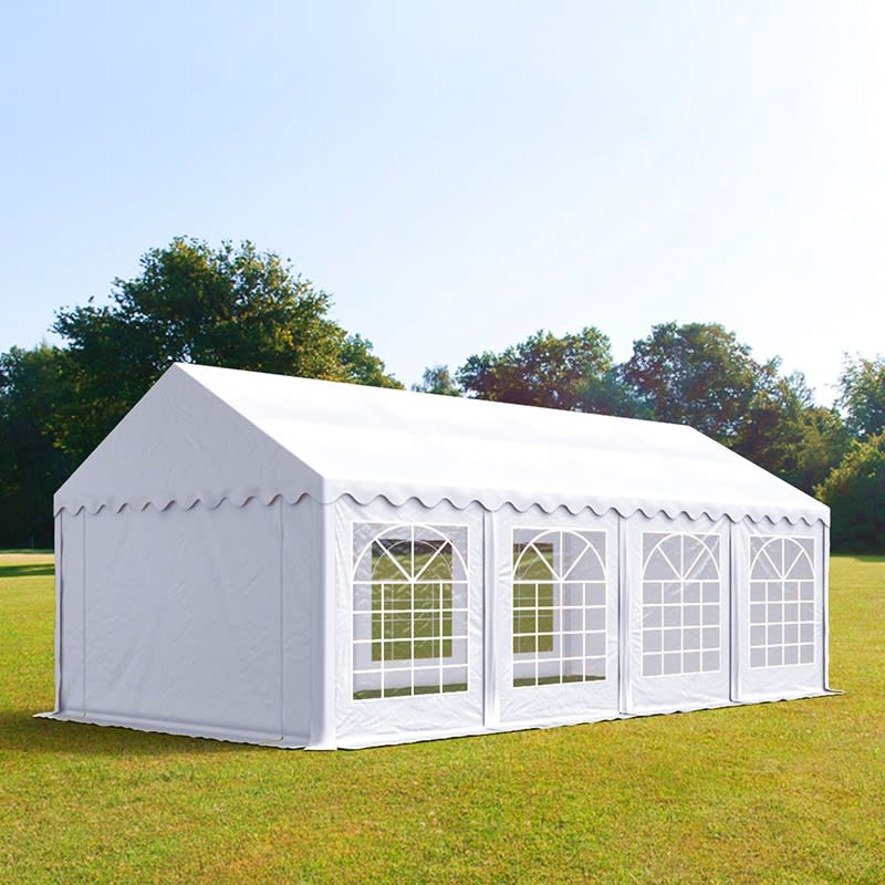 3x8m Tendone per feste bianco PVC 700 Gazebo per Feste, Tenda per Feste